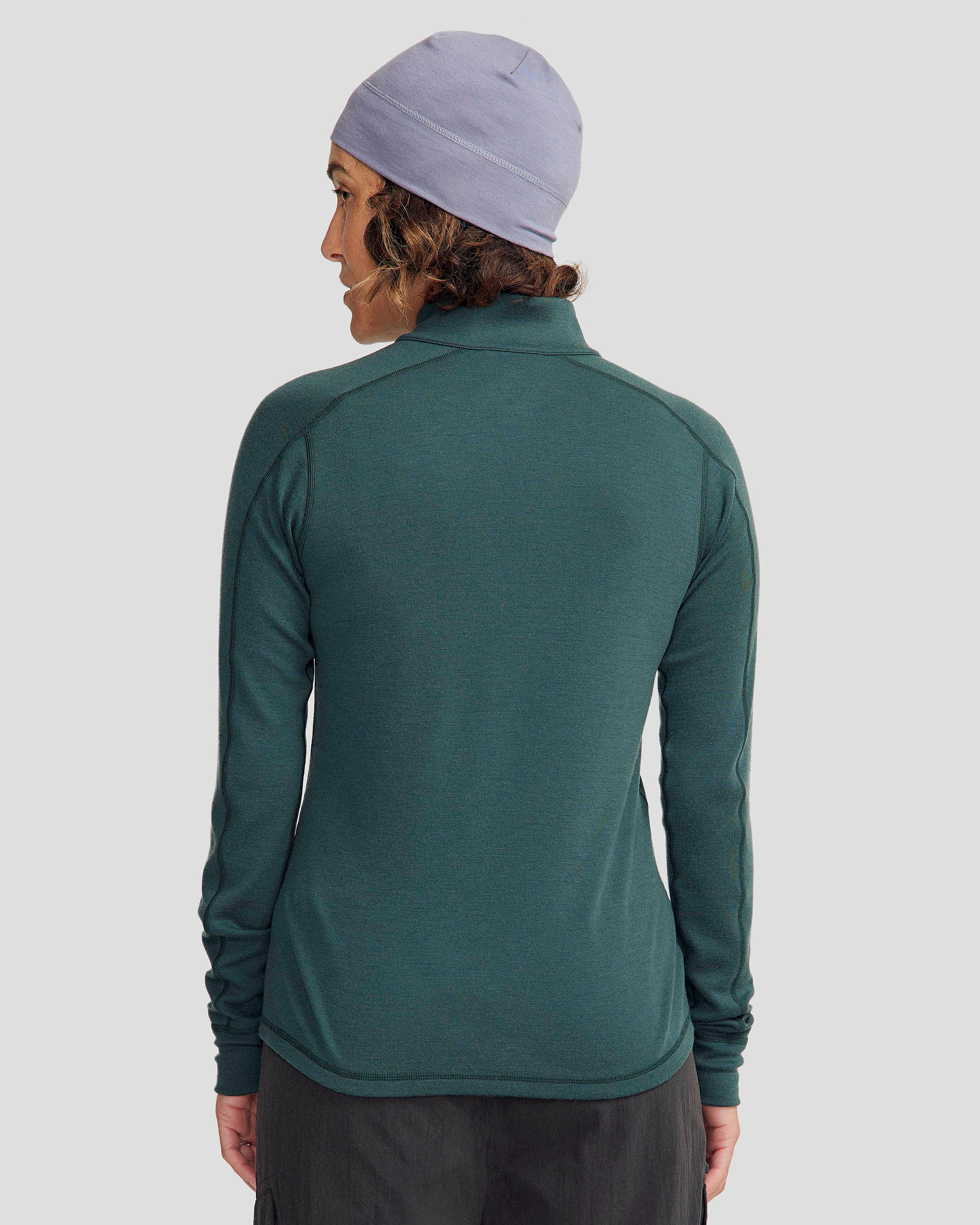 Women's K-Merino 250 Quarter Zip Top  - Deep Forest - Image 3