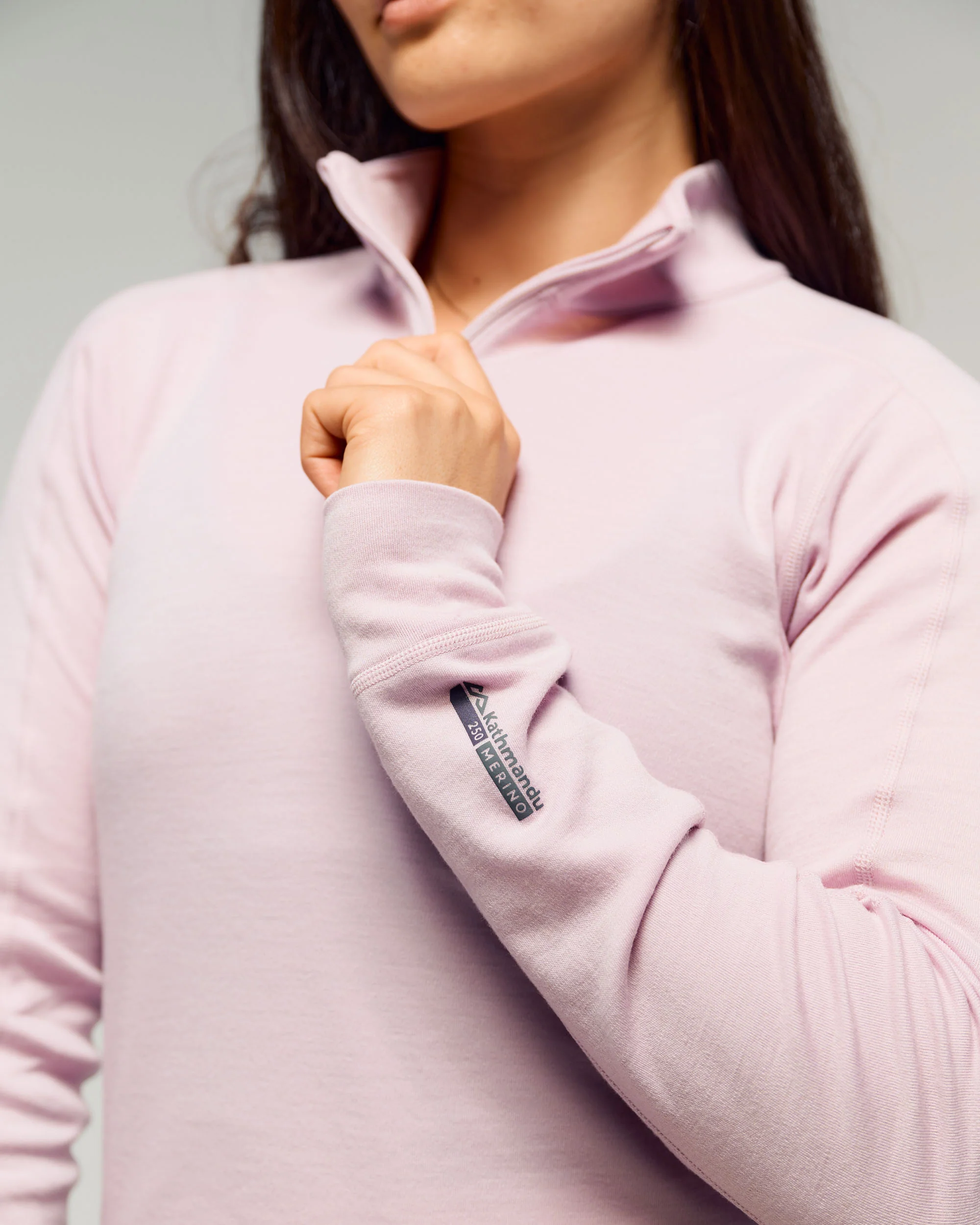 Women's K-Merino 250 1/4 Zip Long Sleeve Top - Stardust - Image 4