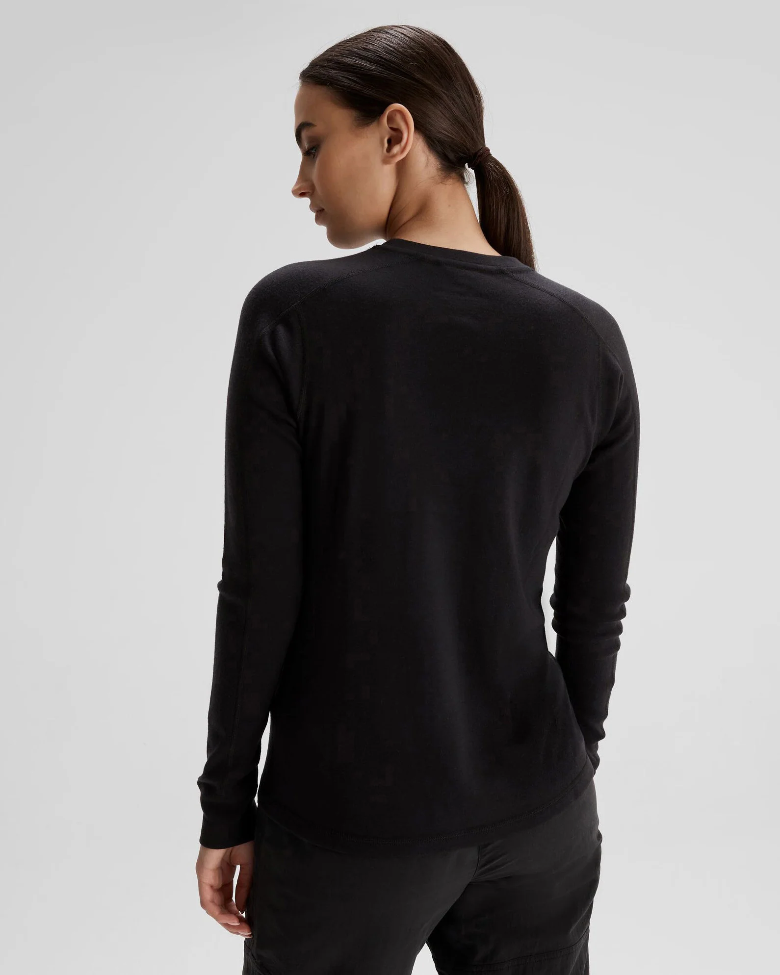 Women's K-Merino 250 Long Sleeve Top  - Black Stingray - Image 4