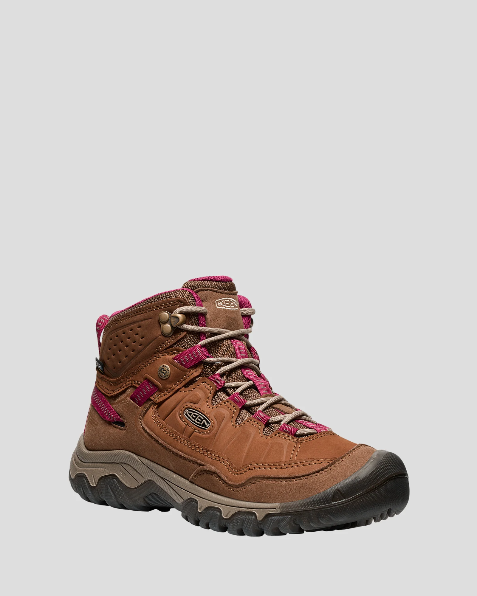 Women's Keen Targhee IV Mid Waterproof Boots - Bison/Beaujolais - Image 2