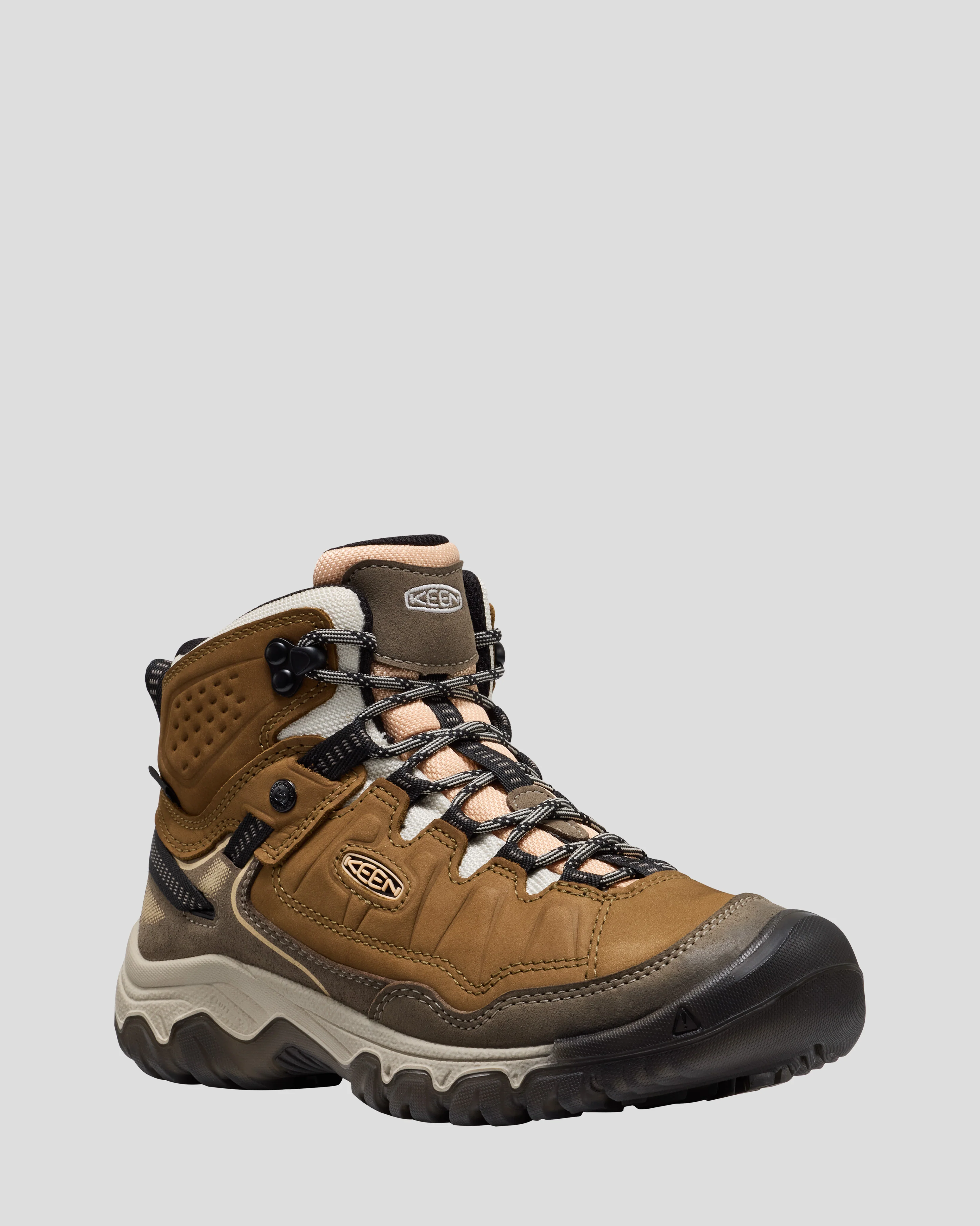 Women's Keen Targhee IV Mid Waterproof Boots - Coyote/Peach fuzz - Image 2