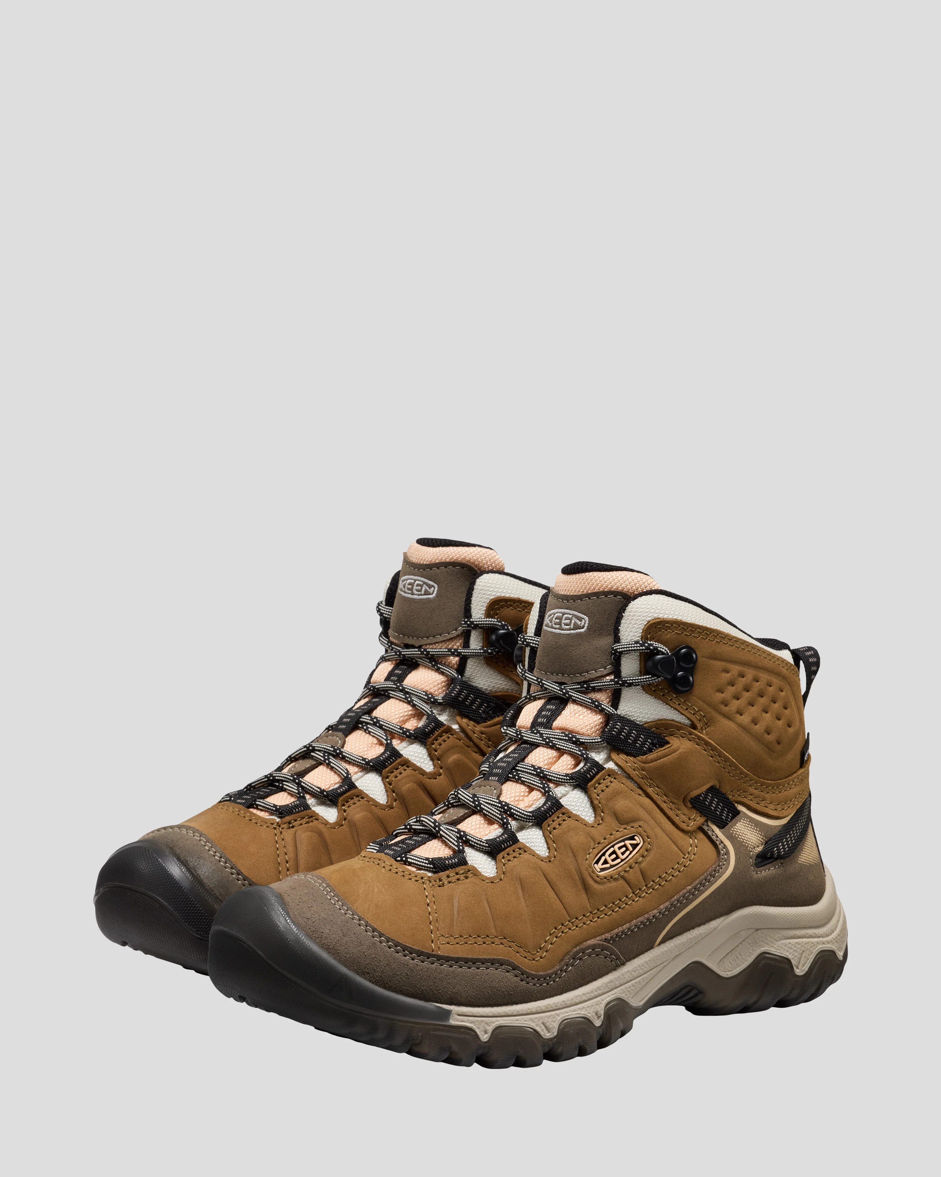 Women's Keen Targhee IV Mid Waterproof Boots - Coyote/Peach fuzz - Image 4