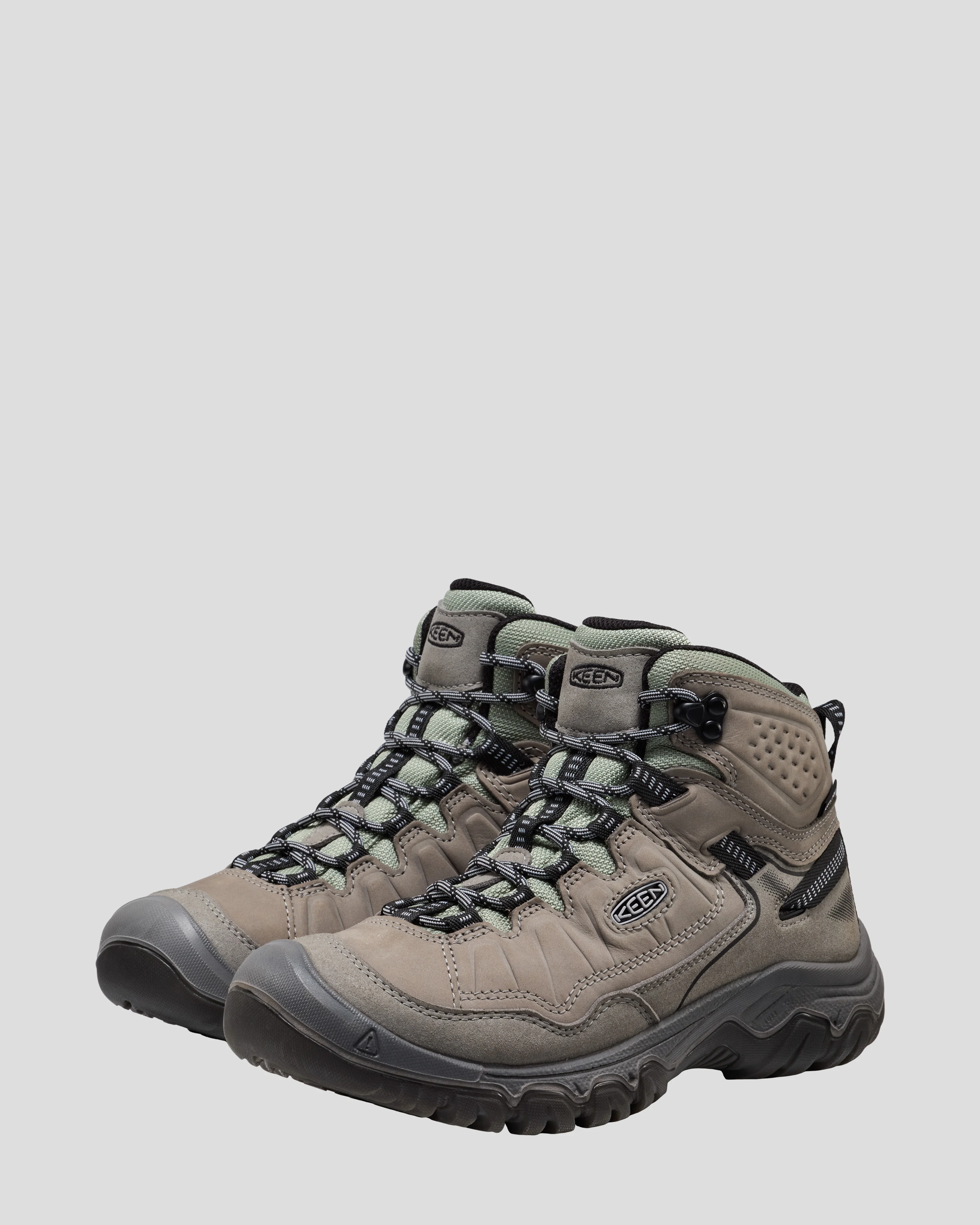 Women's Keen Targhee IV Mid Waterproof Boots - Steel Grey/Lily Pad - Image 4