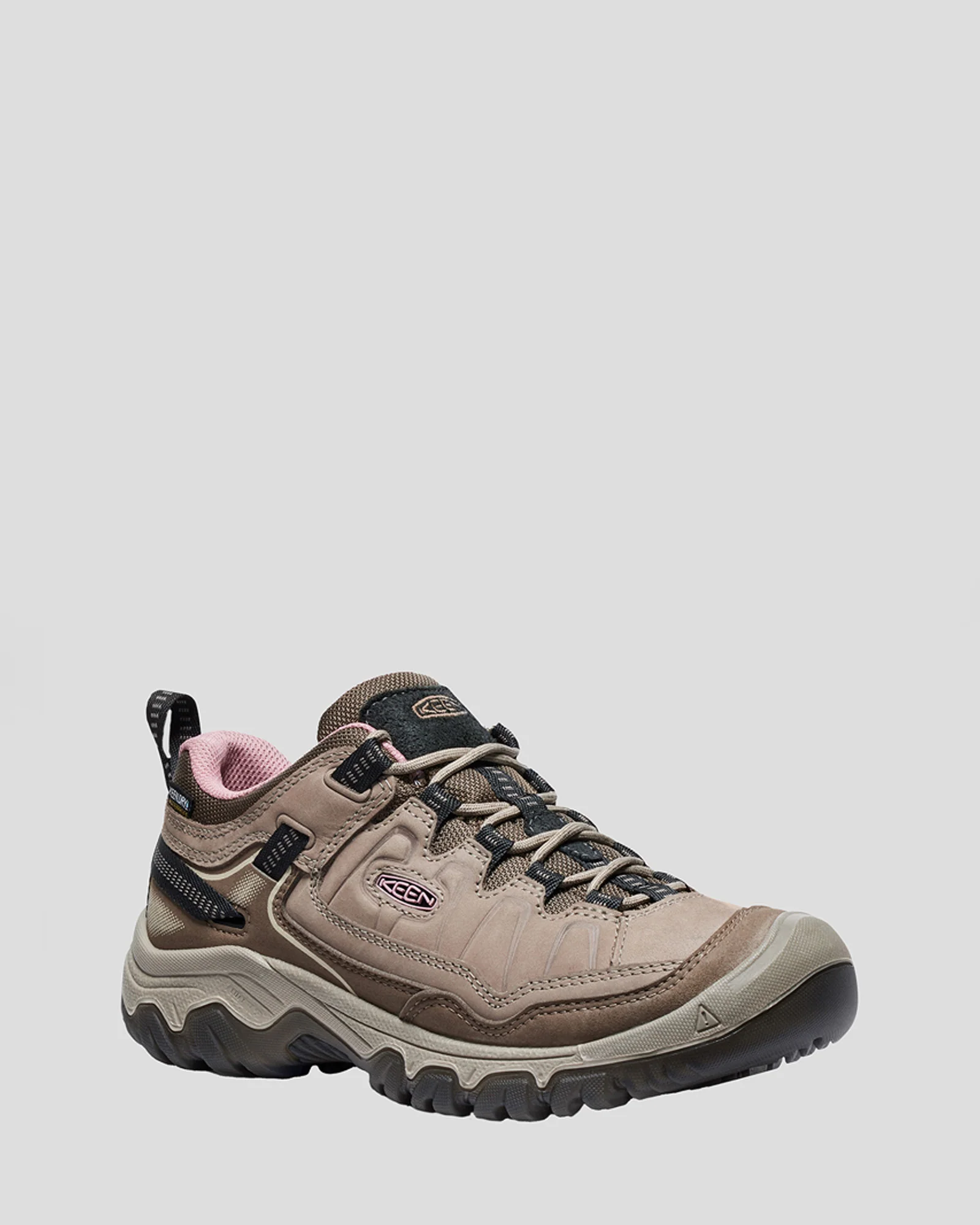 Women's Keen Targhee IV Waterproof Hiking Shoe - Brindle/Nostalgia Rose - Image 2