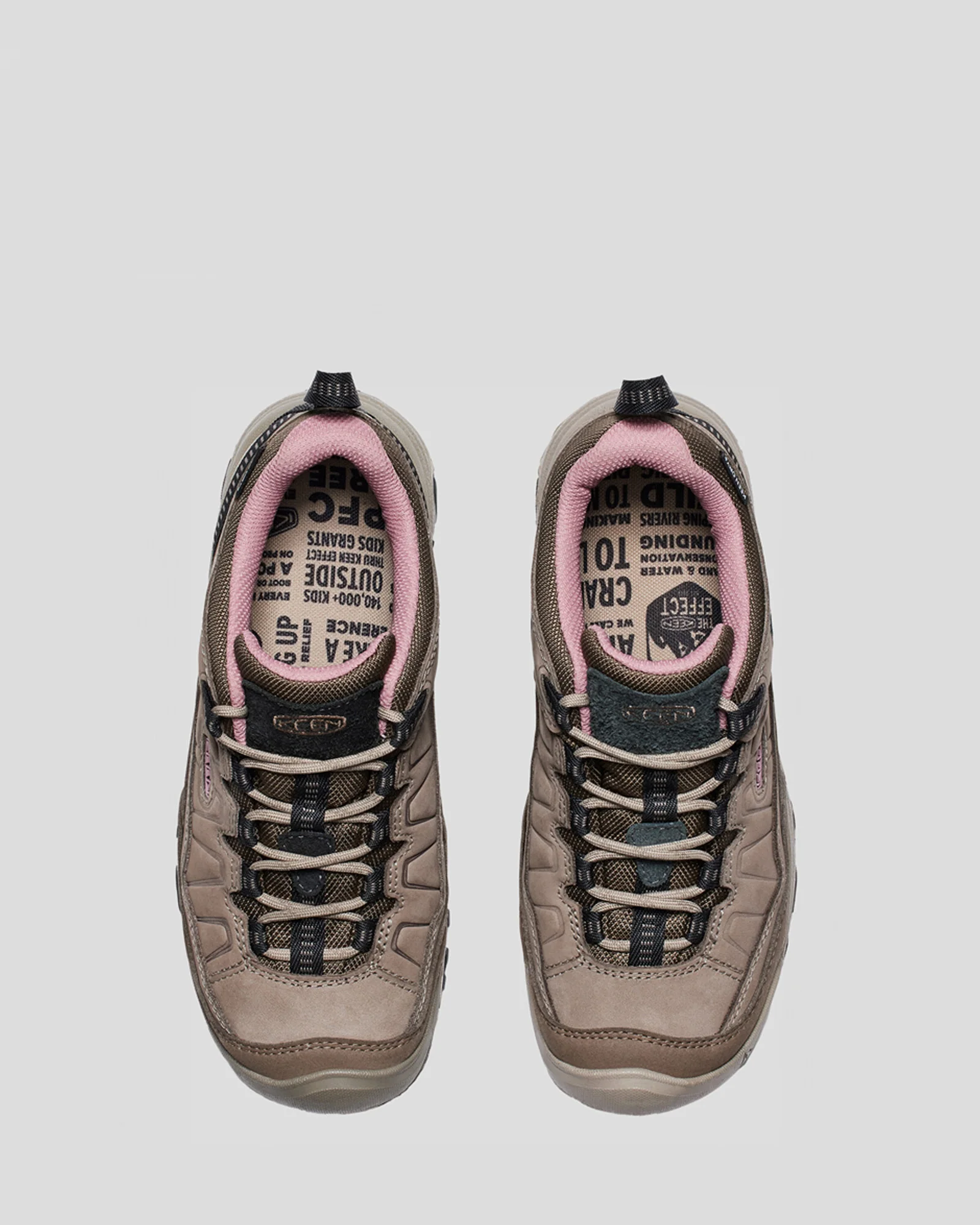 Women's Keen Targhee IV Waterproof Hiking Shoe - Brindle/Nostalgia Rose - Image 6