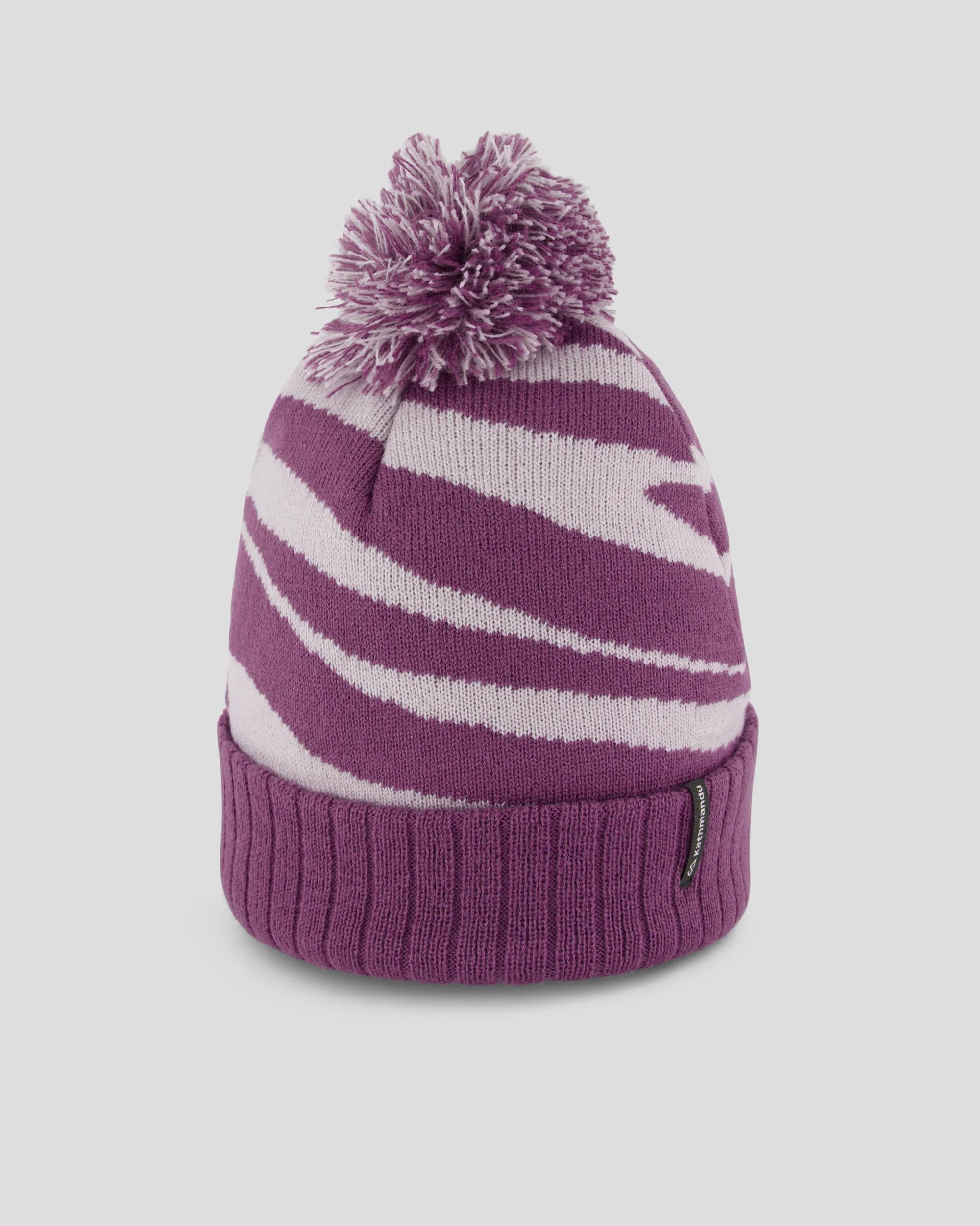 Kids Braided River Pom Pom Beanie -  Stardust Braided River - Image 3