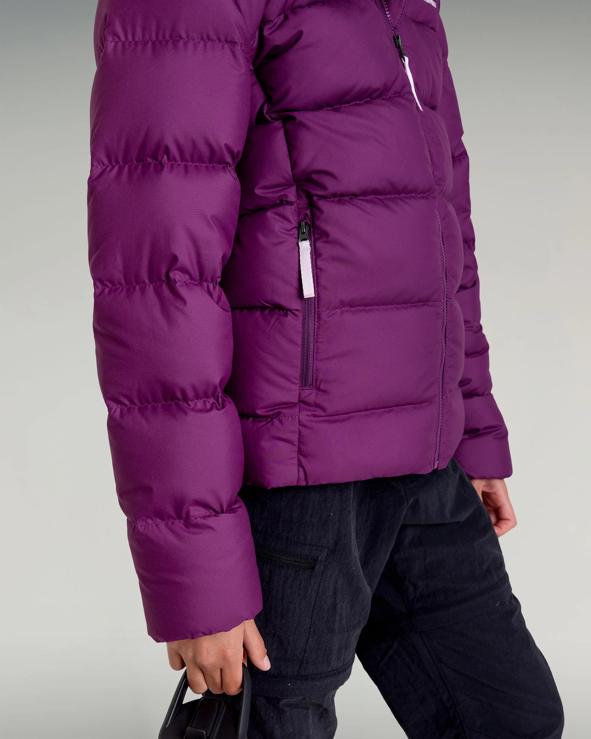 Kids' Epiq Down Hooded Jacket - Berry - Image 7