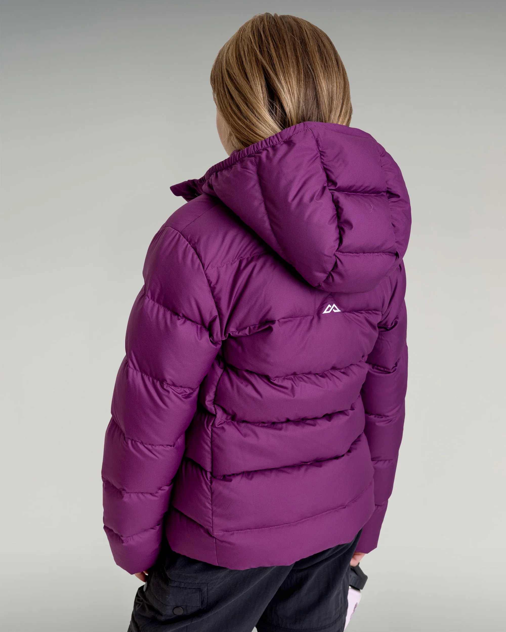 Kids' Epiq Down Hooded Jacket - Berry - Image 8