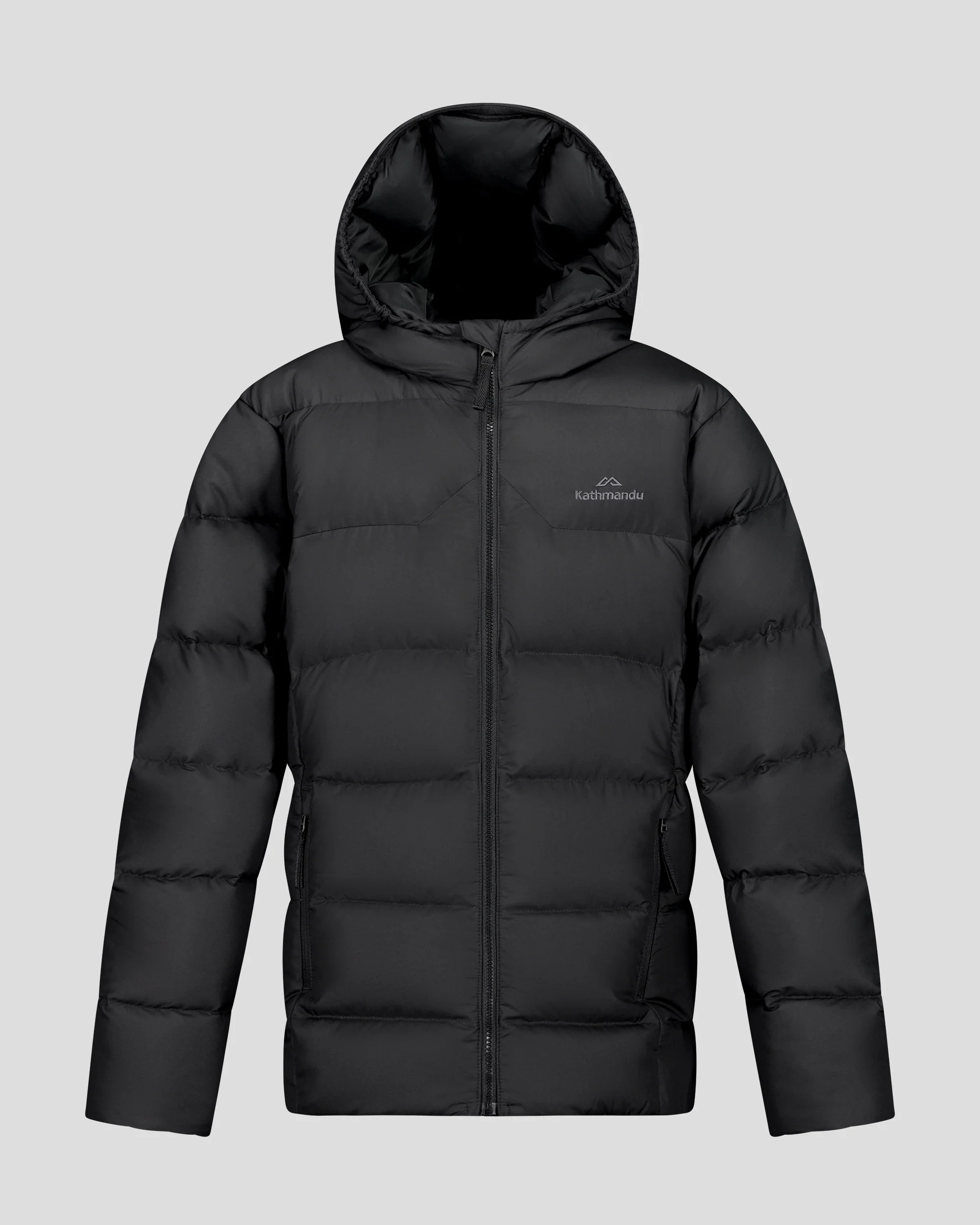 Kids' Epiq Down Hooded Jacket - Black Stingray - Image 3