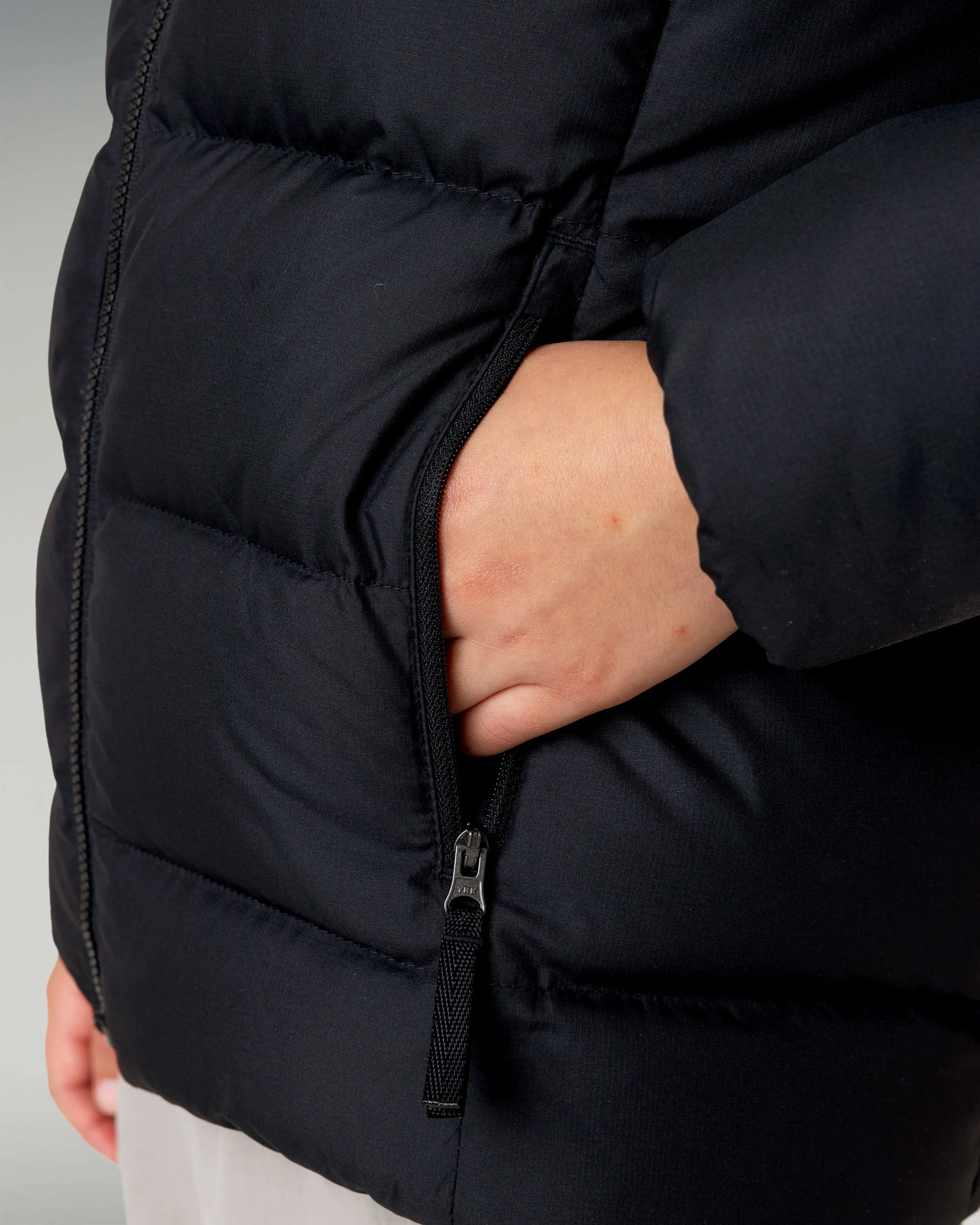 Kids' Epiq Down Hooded Jacket - Black Stingray - Image 8