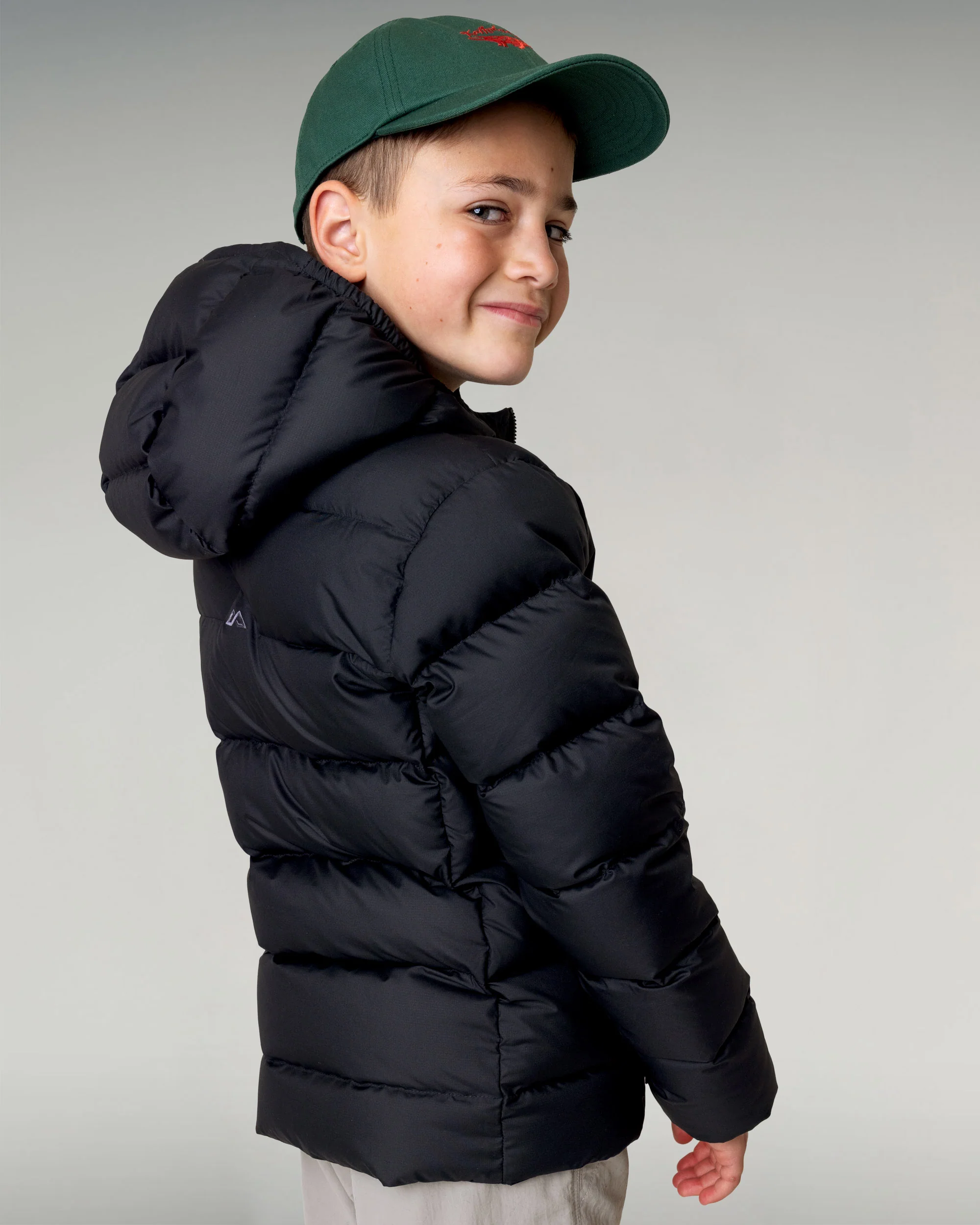 Kids' Epiq Down Hooded Jacket - Black Stingray - Image 9