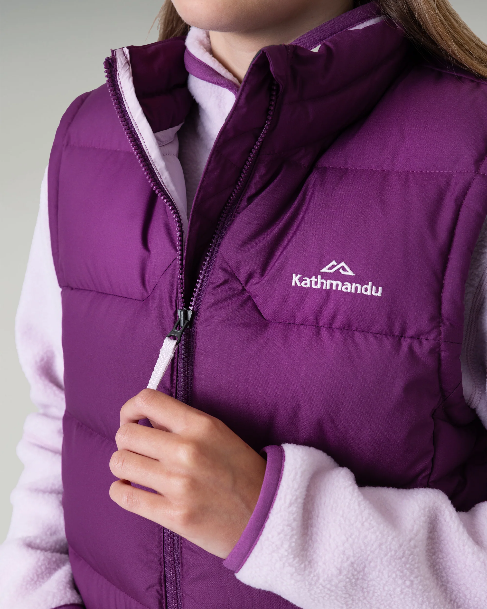 Kids' Epiq Down Vest - Berry - Image 4