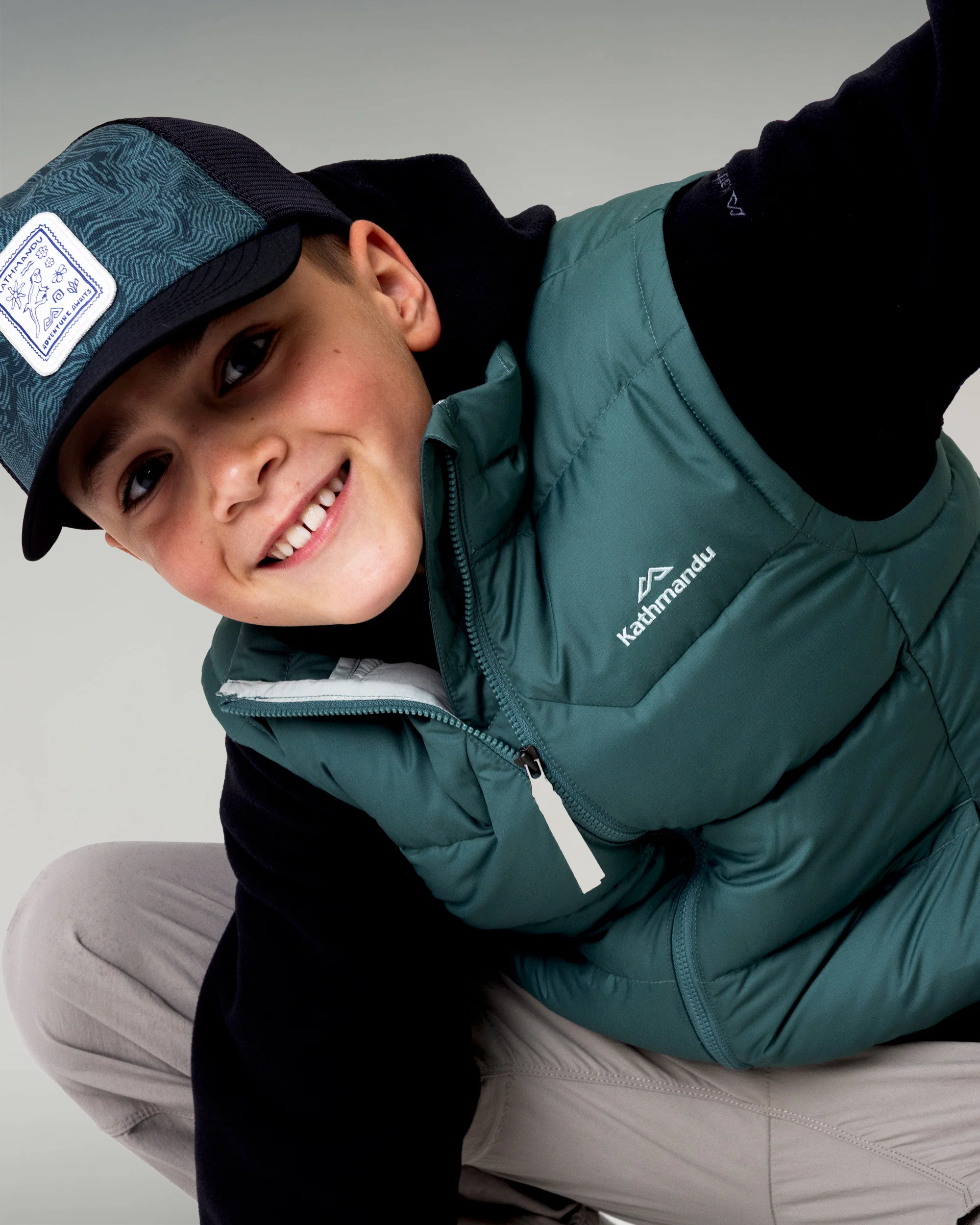 Kids' Epiq Down Vest - Light Forest - Image 2