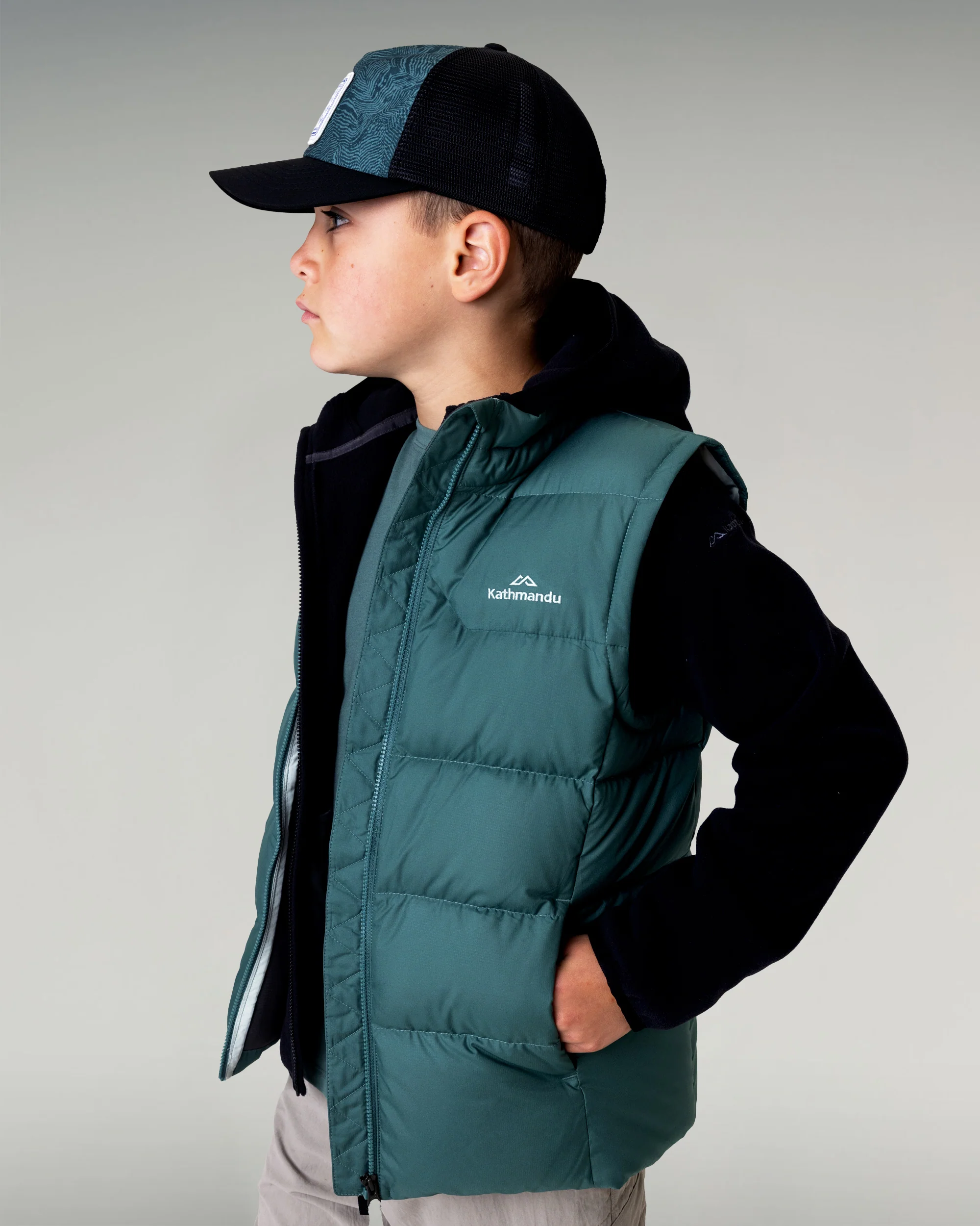 Kids' Epiq Down Vest - Light Forest - Image 4