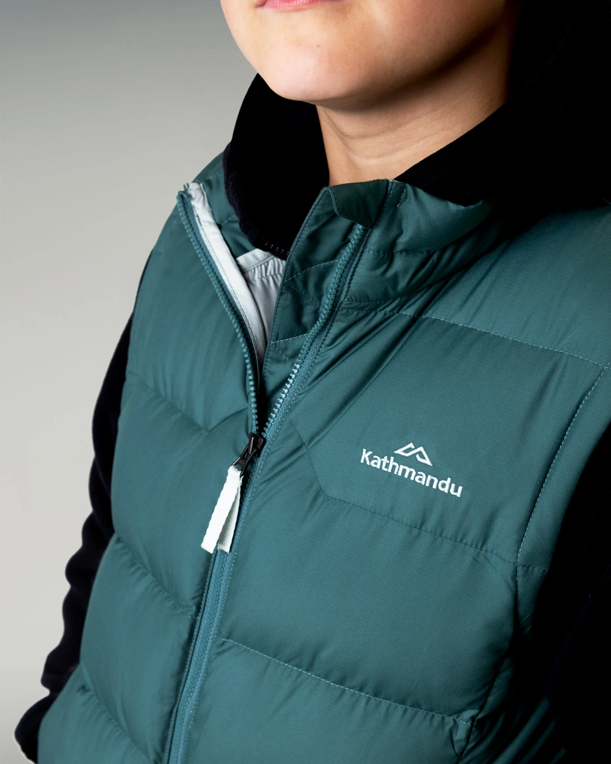 Kids' Epiq Down Vest - Light Forest - Image 6