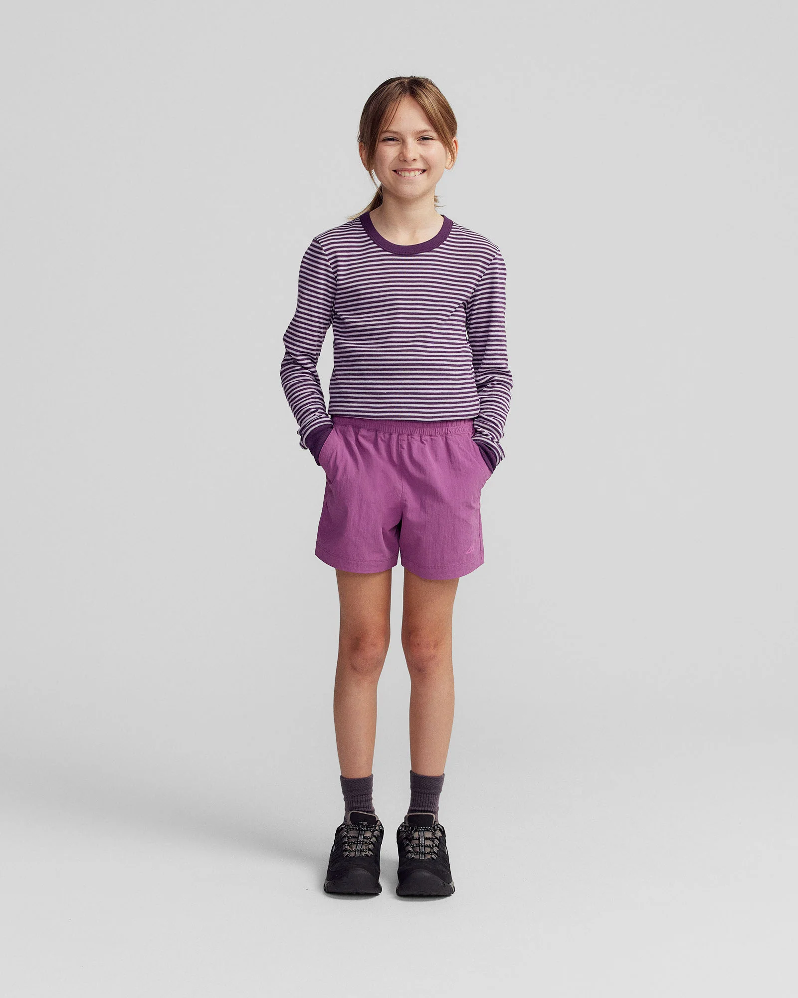 Kids’ EVRY-Day Shorts  -  Washed Berry - Image 2