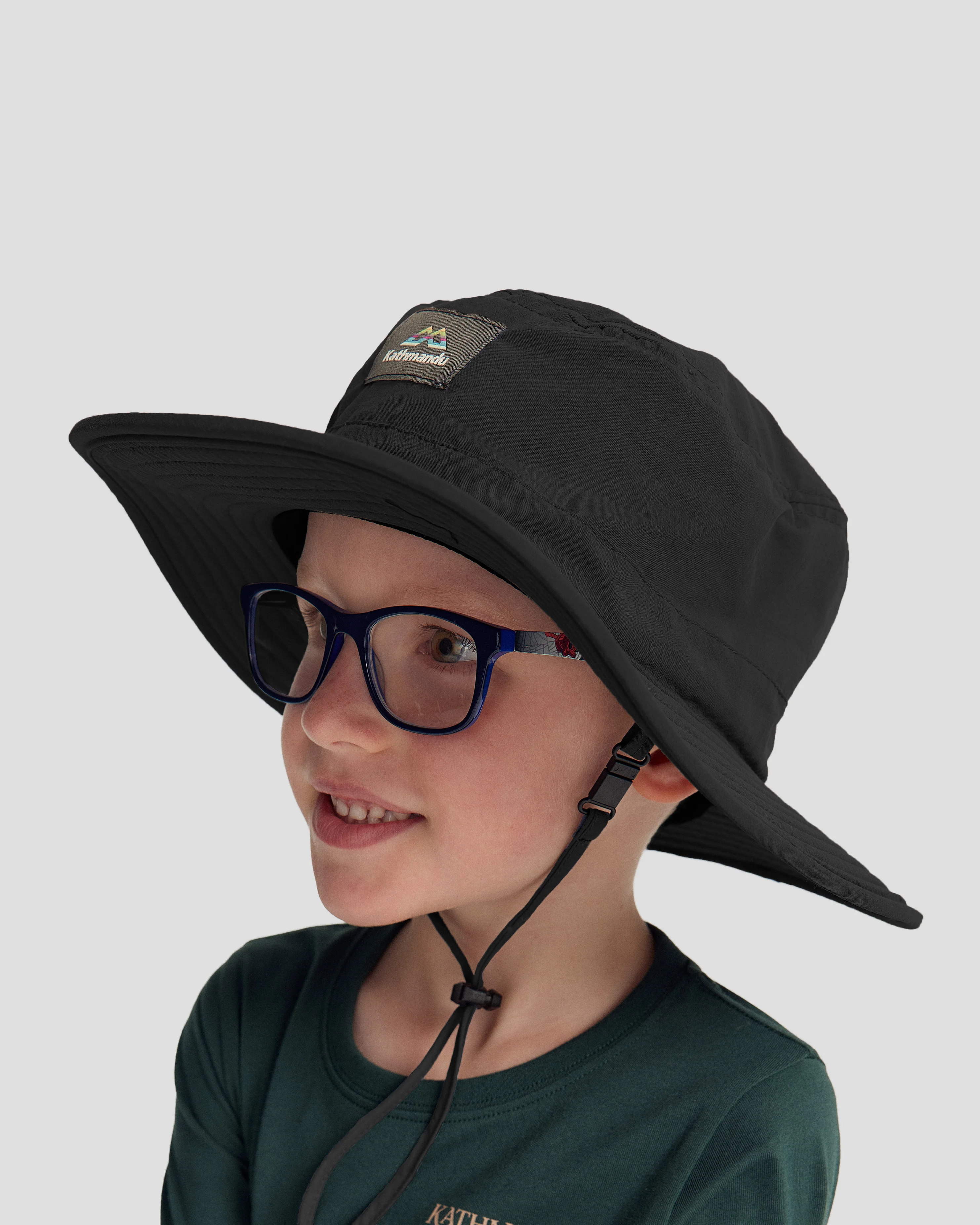 Kids' EVRY-Day UPF 50+ Wide Brim Hat - Black - Image 3