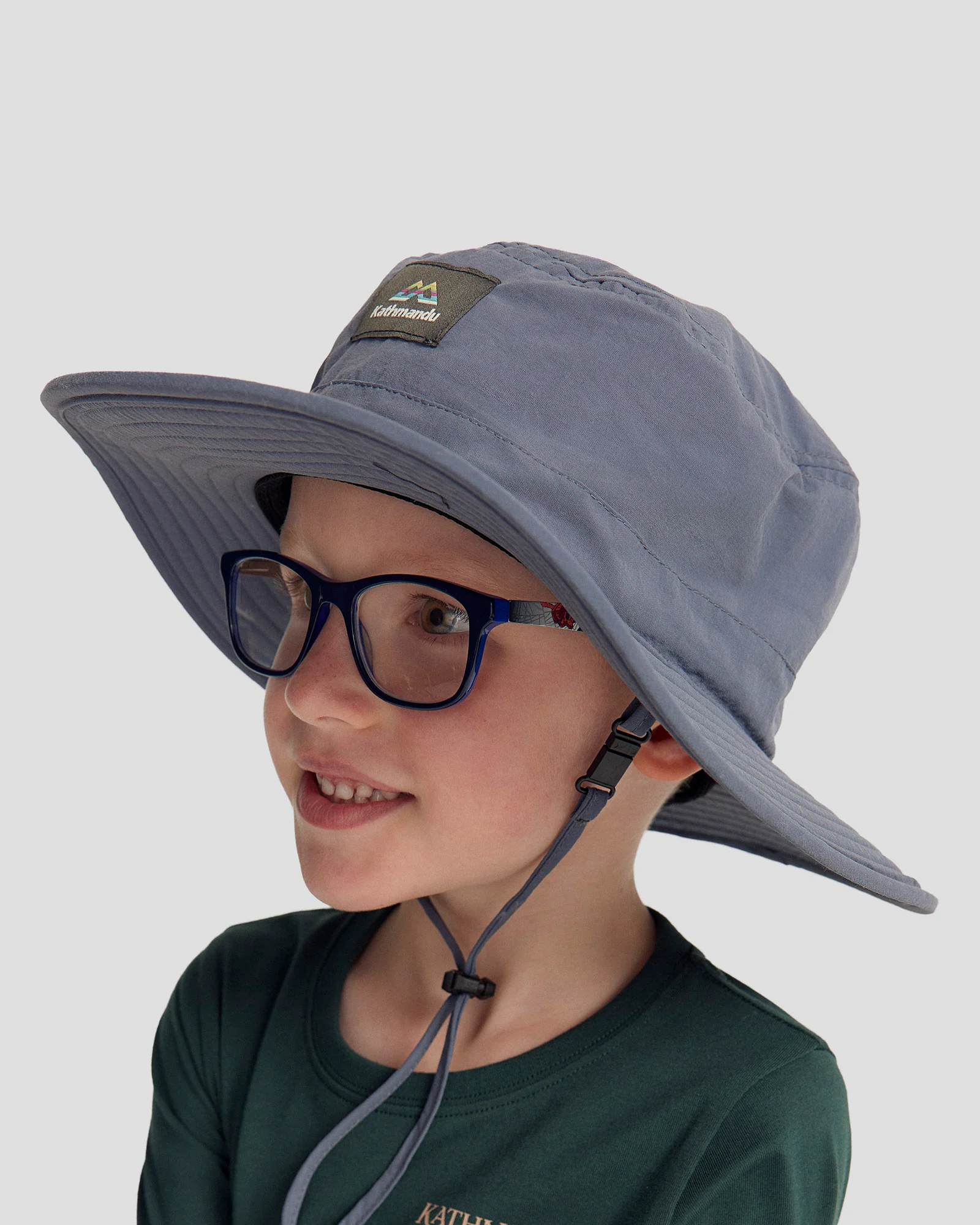Kids' EVRY-Day UPF 50+ Wide Brim Hat - Light Navy - Image 3