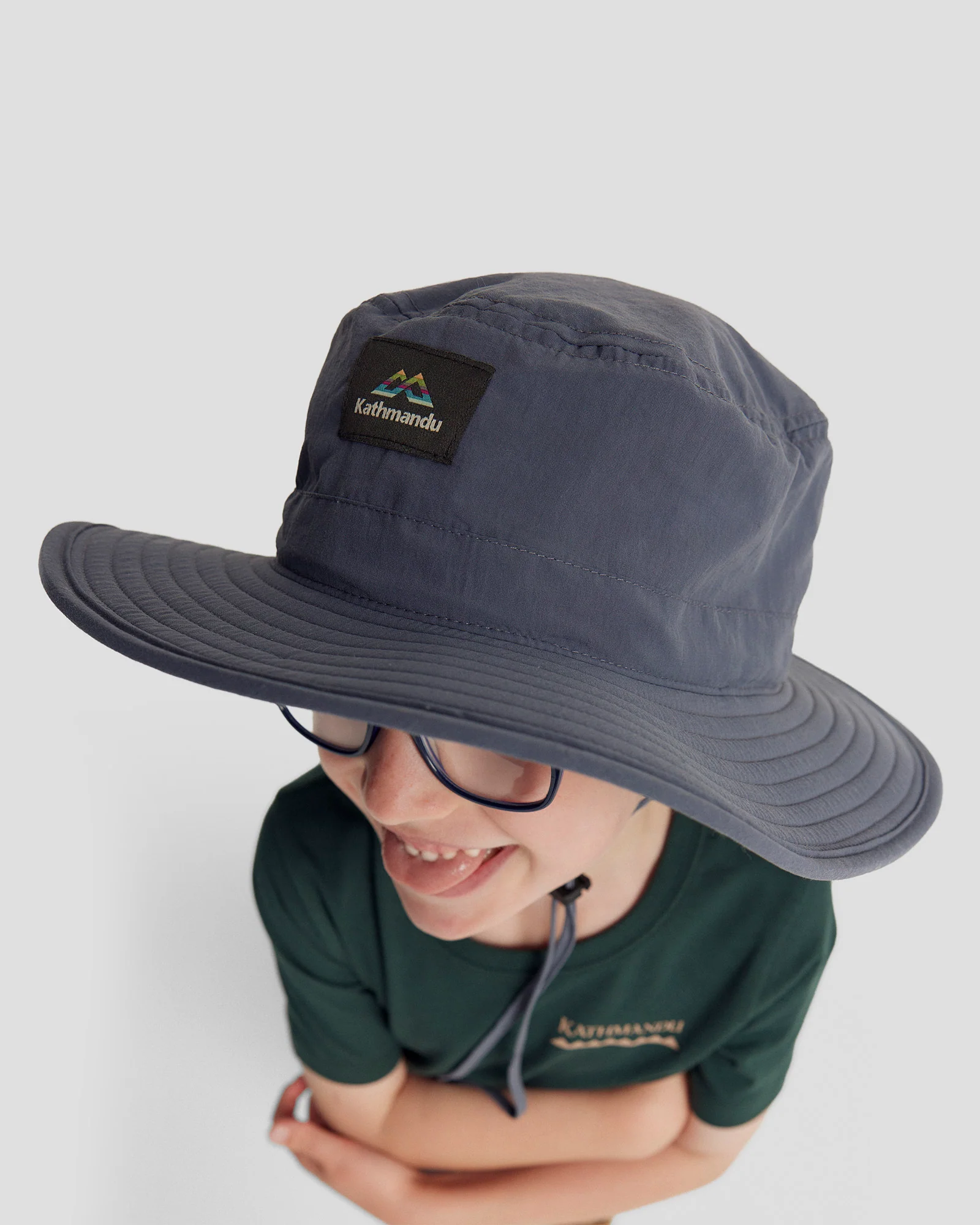 Kids' EVRY-Day UPF 50+ Wide Brim Hat - Light Navy - Image 4