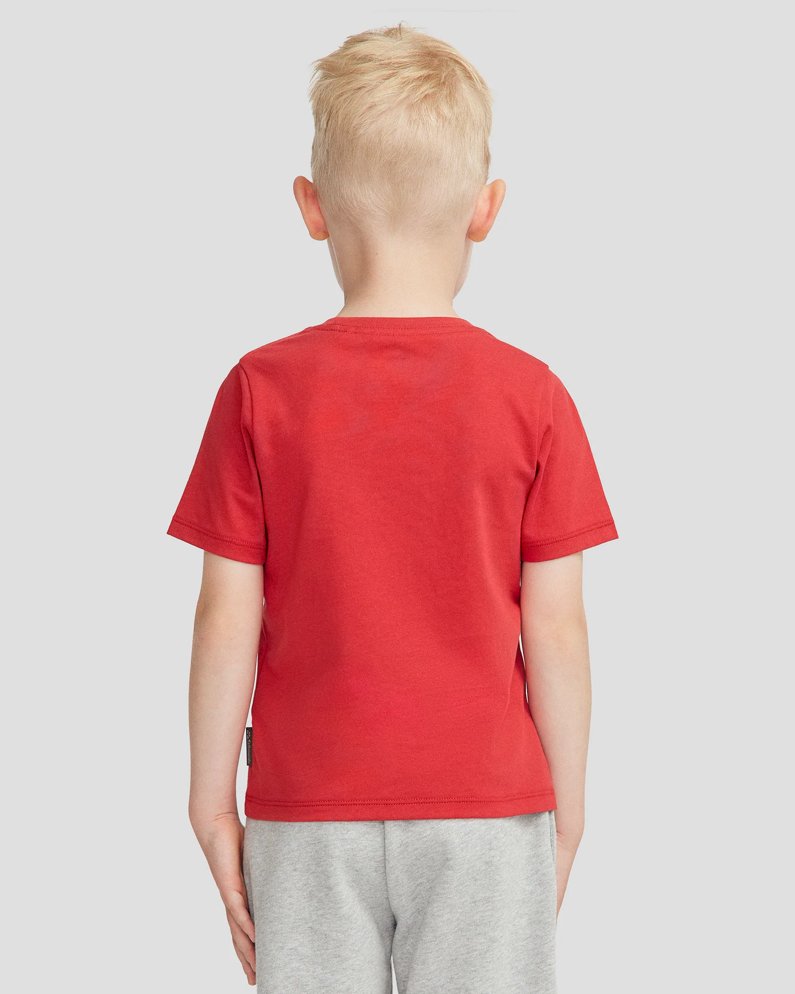 Kids' Happy Organic Cotton T-shirt - Classic Red - Image 4