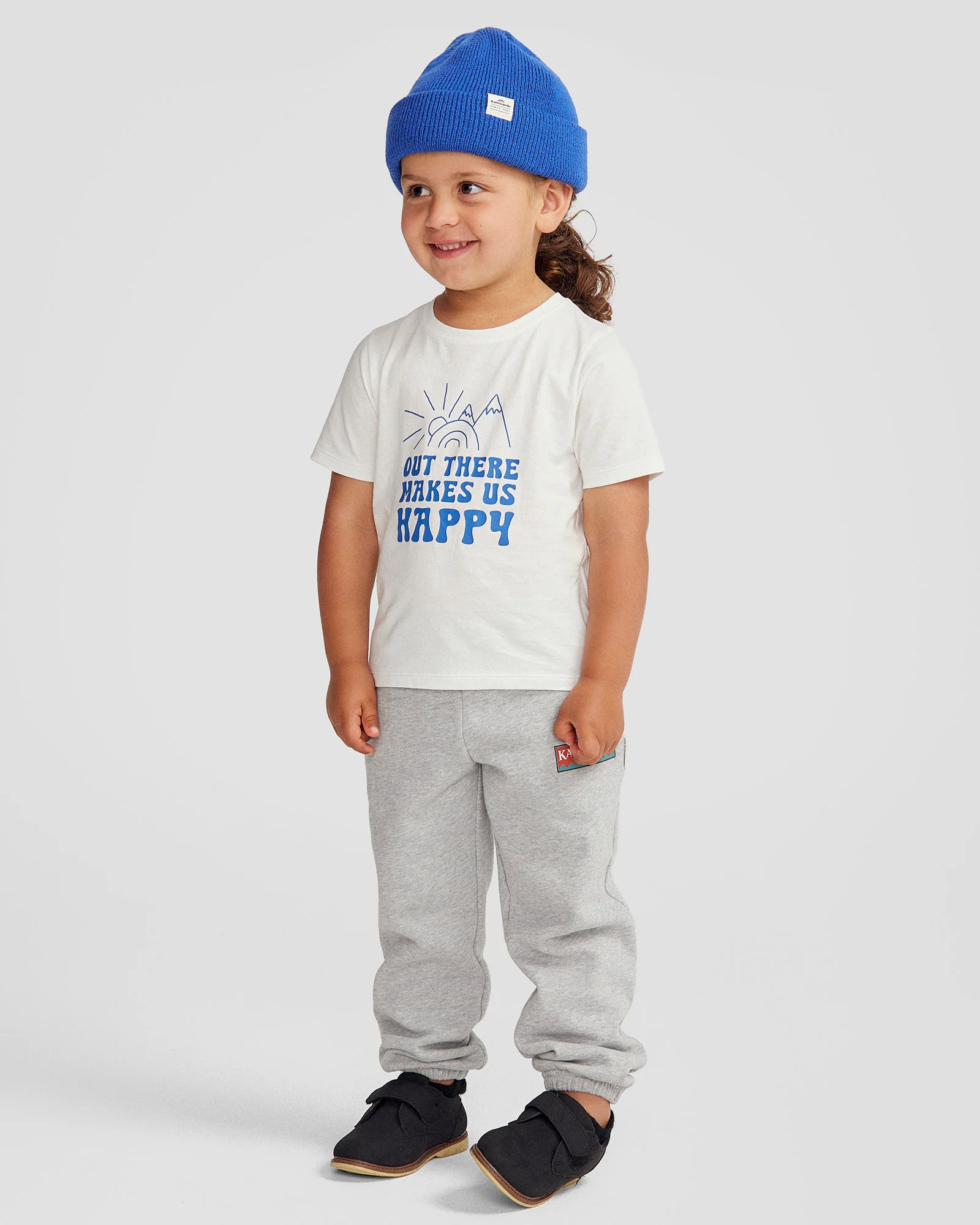 Kids' Happy Organic Cotton T-shirt - White - Image 2