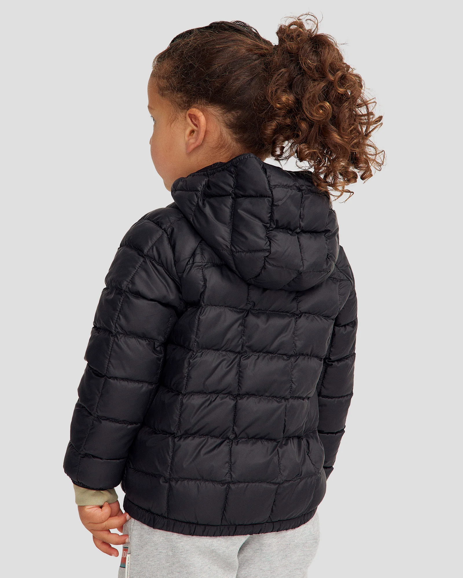 Kids' Heli Insulated Hooded Jacket - Black Stingray - Image 3