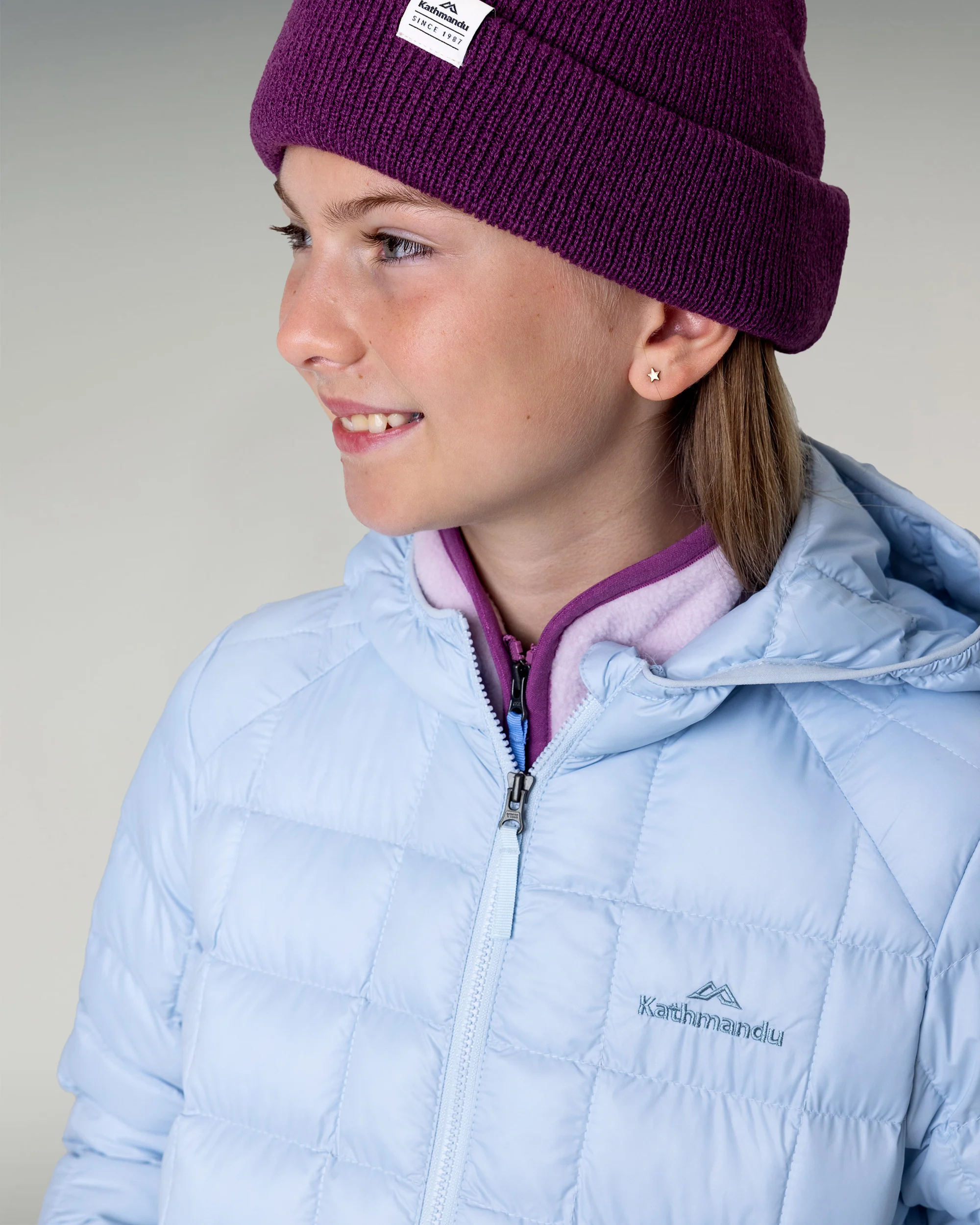 Kids' Heli Insulated Hooded Jacket - Bluebird - Image 5