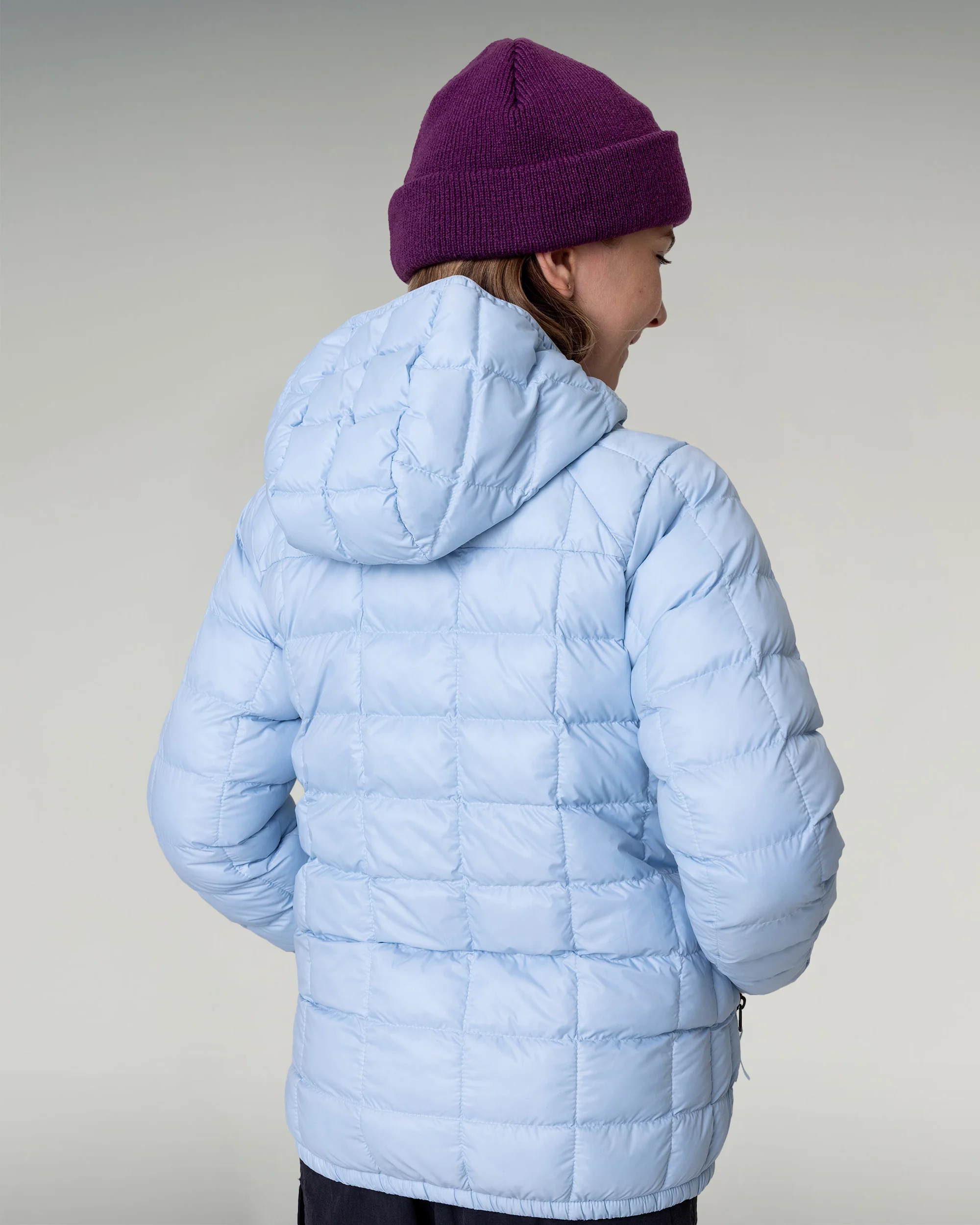 Kids' Heli Insulated Hooded Jacket - Bluebird - Image 7