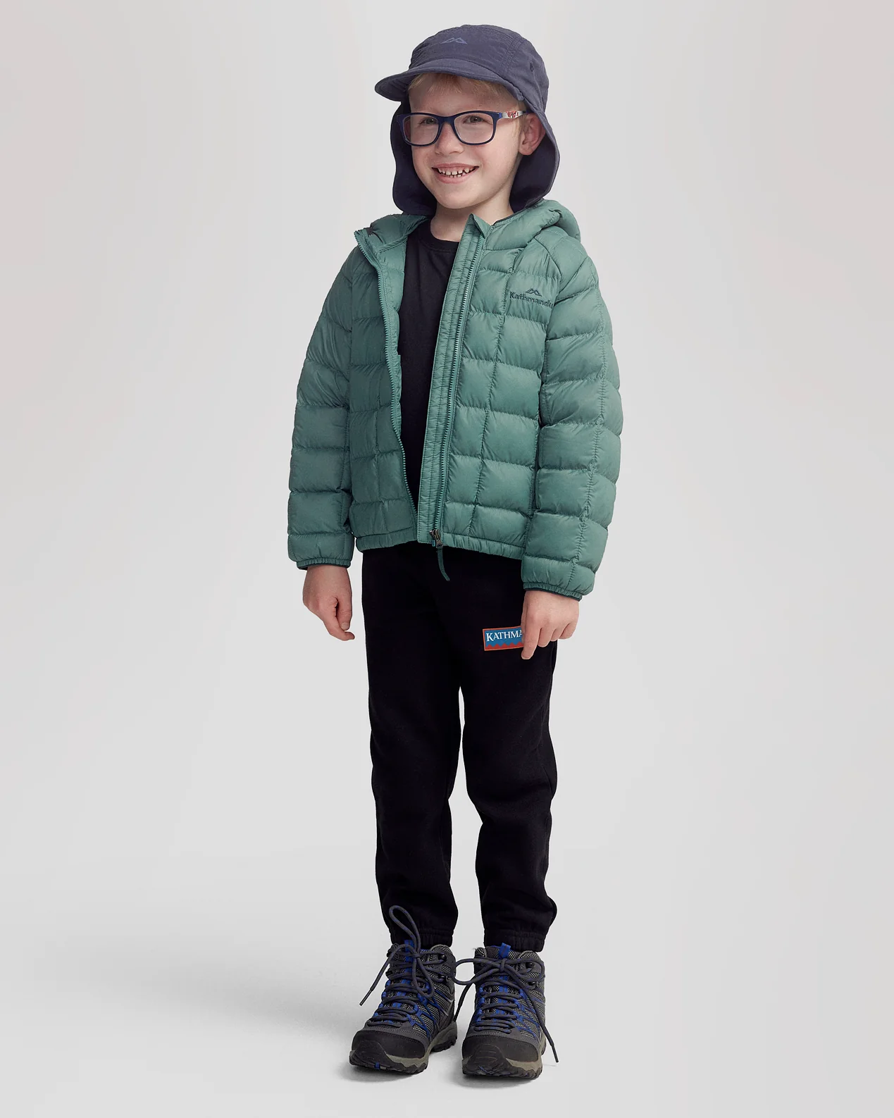 Kids' Heli Insulated Hooded Jacket - Light Forest - Image 2