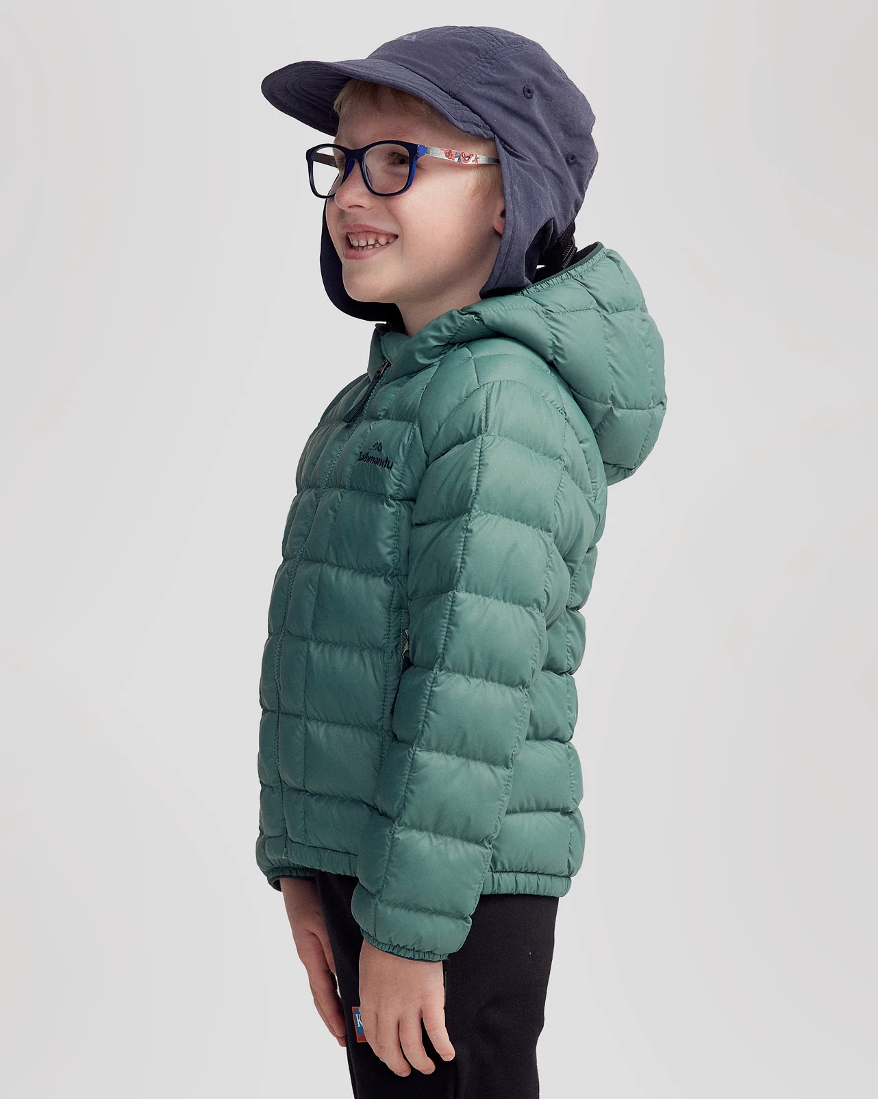 Kids' Heli Insulated Hooded Jacket - Light Forest - Image 3