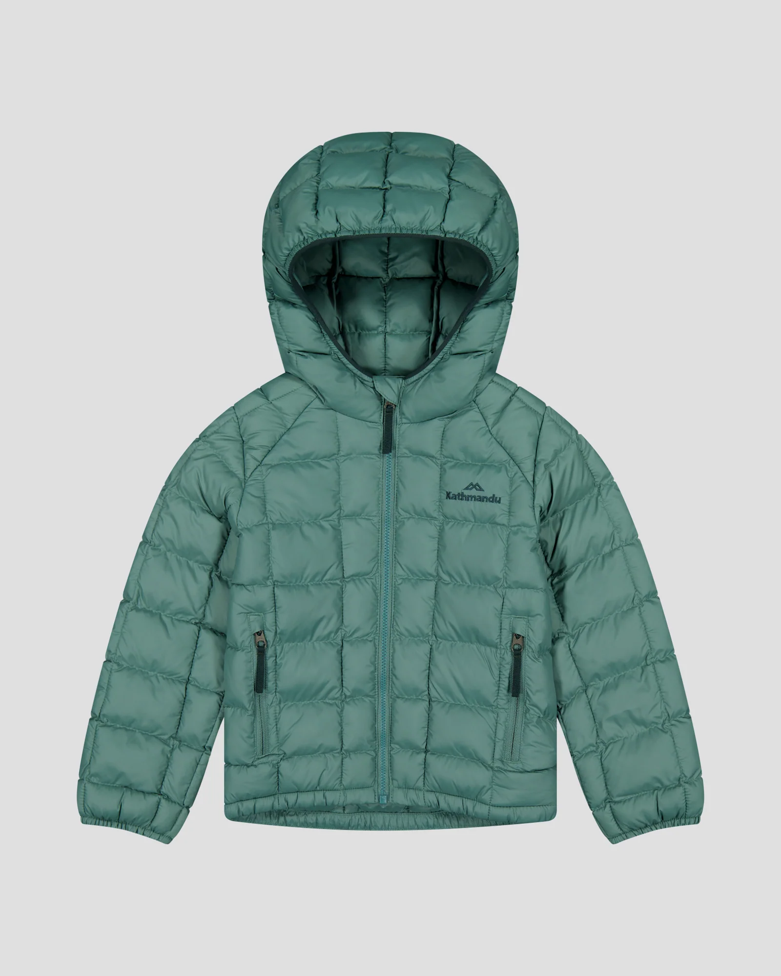 Kids' Heli Insulated Hooded Jacket - Light Forest - Image 6