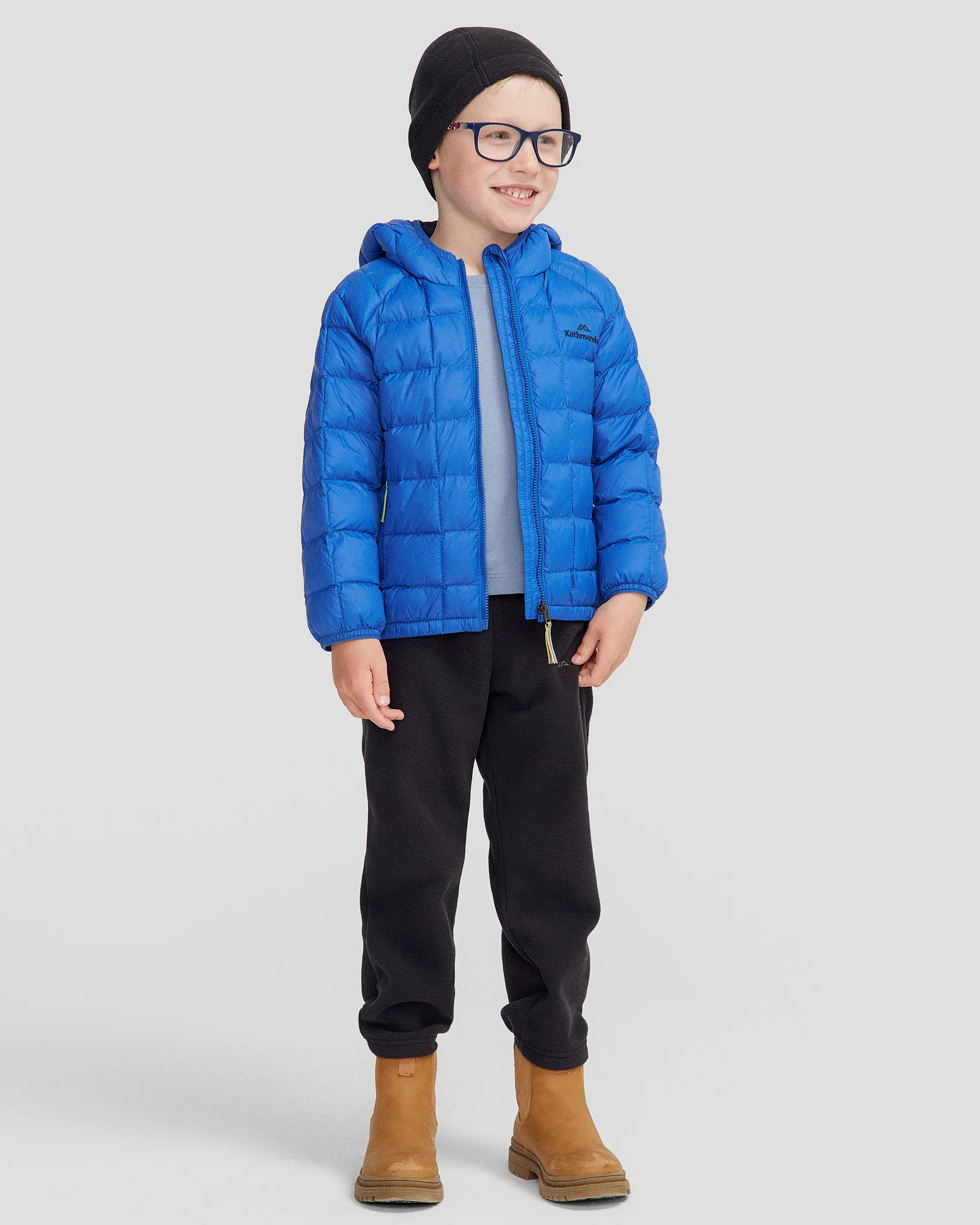 Kids' Heli Insulated Hooded Jacket - Peak Blue - Image 2