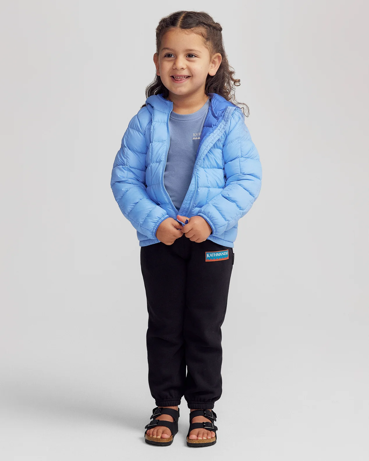 Kids Heli Insulated Hooded Jacket - Peri - Image 2