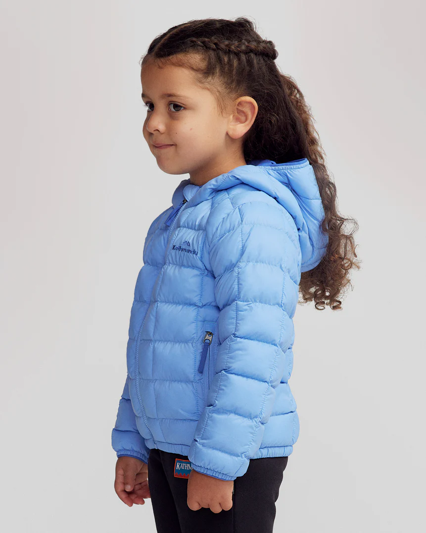 Kids Heli Insulated Hooded Jacket - Peri - Image 3