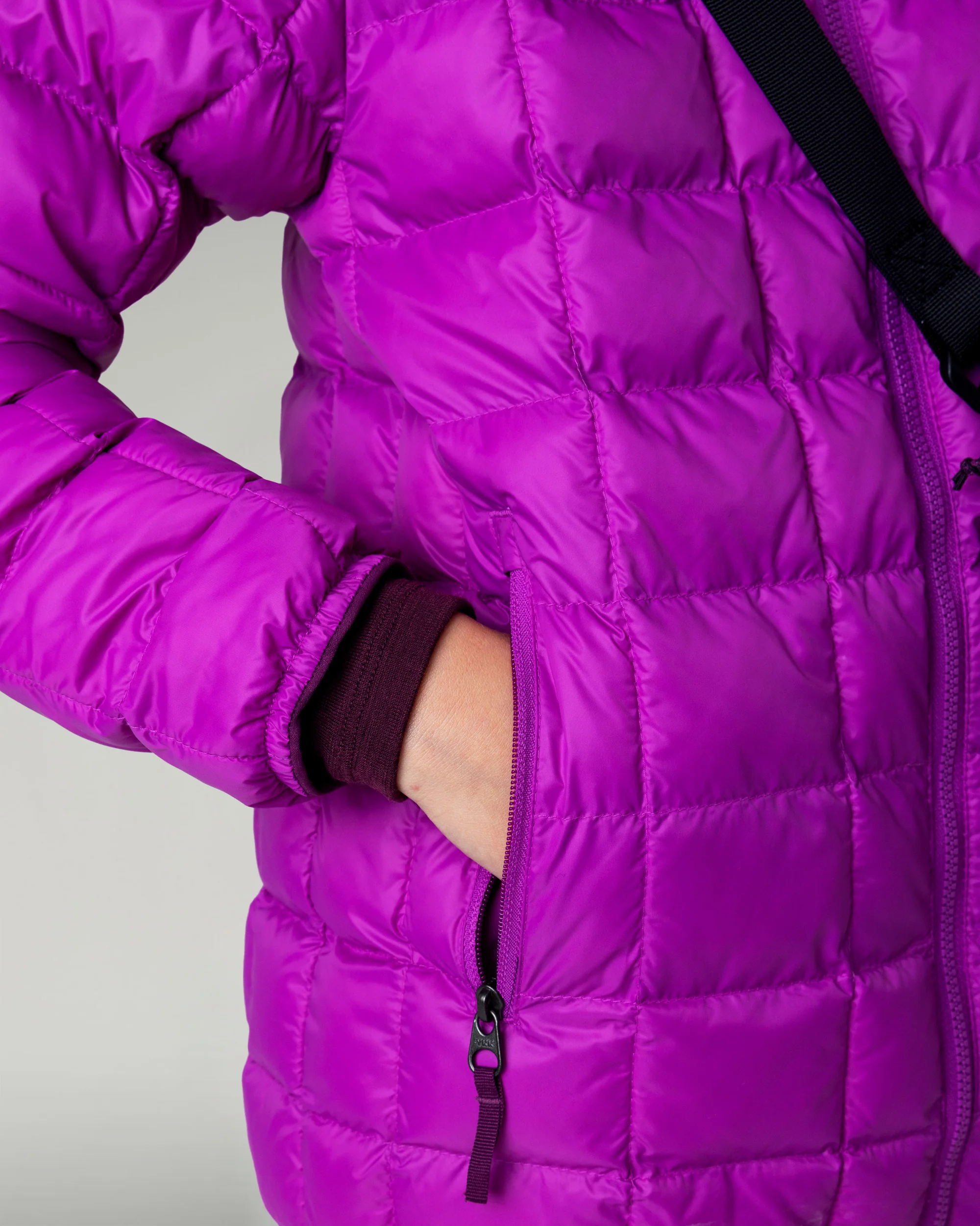 Kids' Heli Insulated Hooded Jacket - Vivid Purple - Image 6