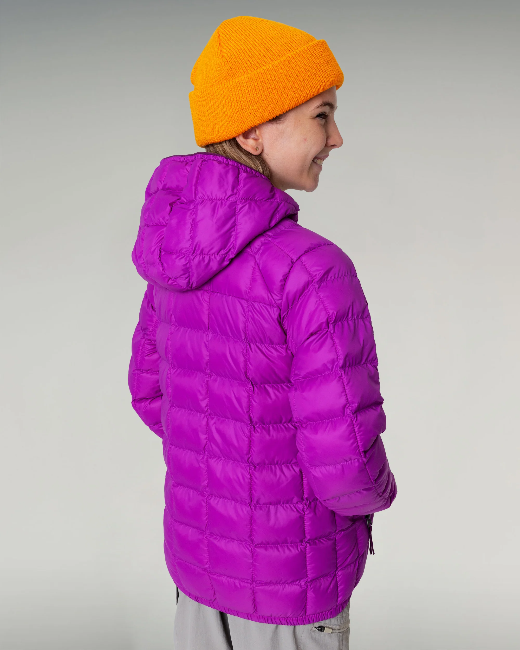 Kids' Heli Insulated Hooded Jacket - Vivid Purple - Image 7