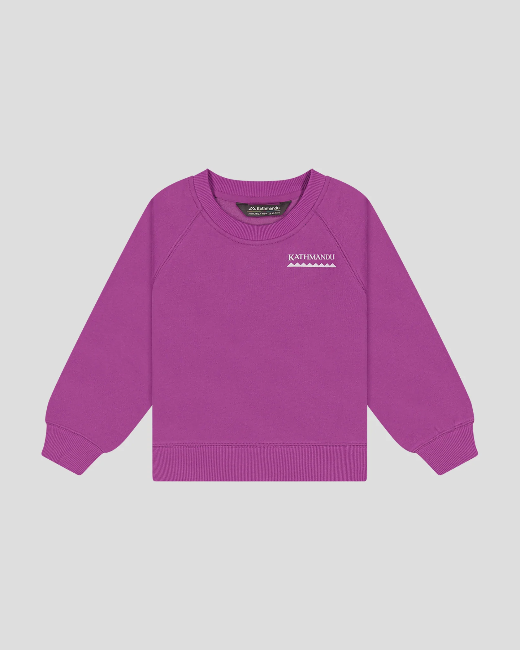 Kids' Heritage Logo Brushed Crew - Washed Berry - Image 5