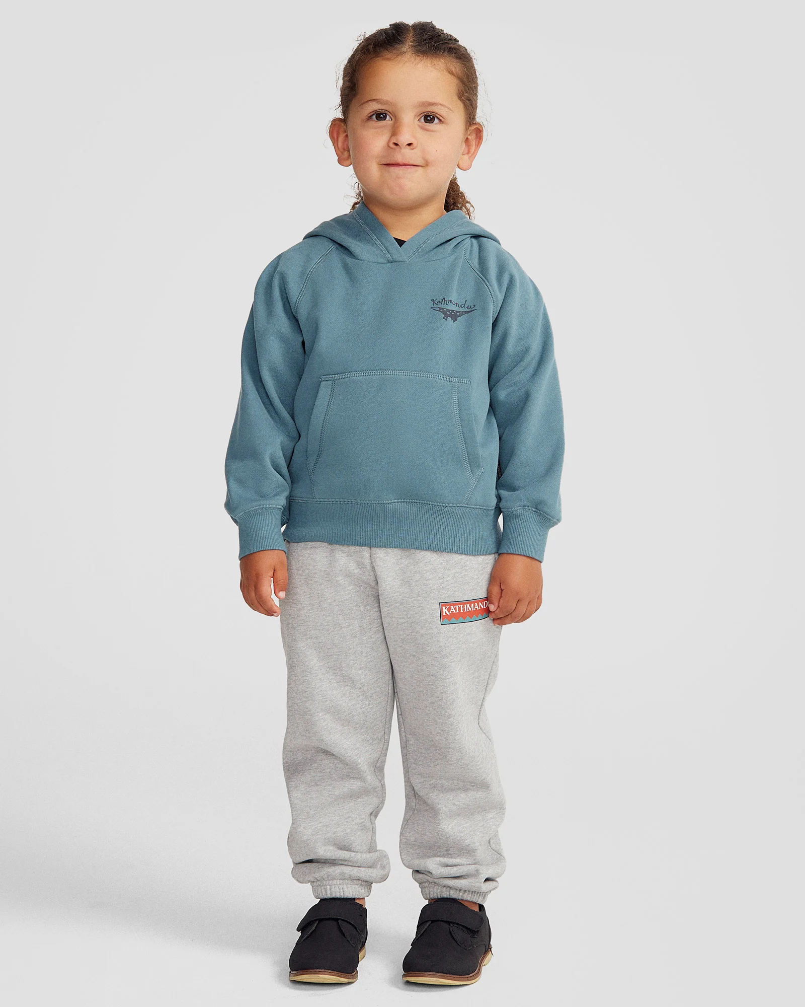 Kids' Lizard Hoodie - Washed Blue - Image 2