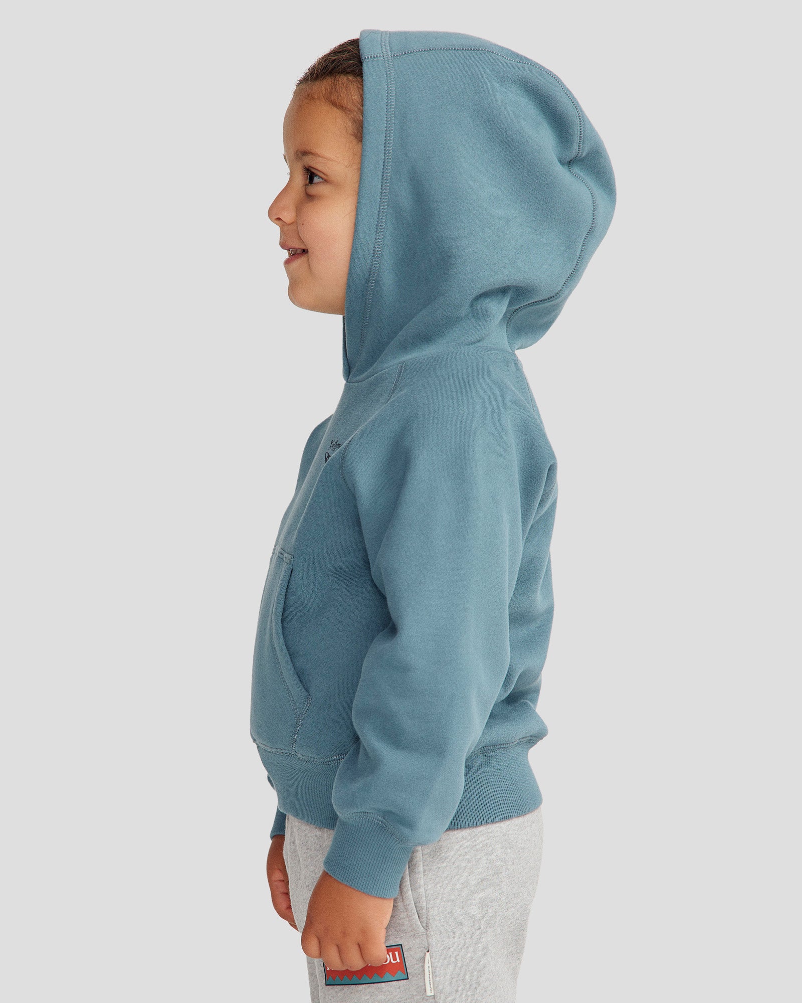 Kids' Lizard Hoodie - Washed Blue - Image 3