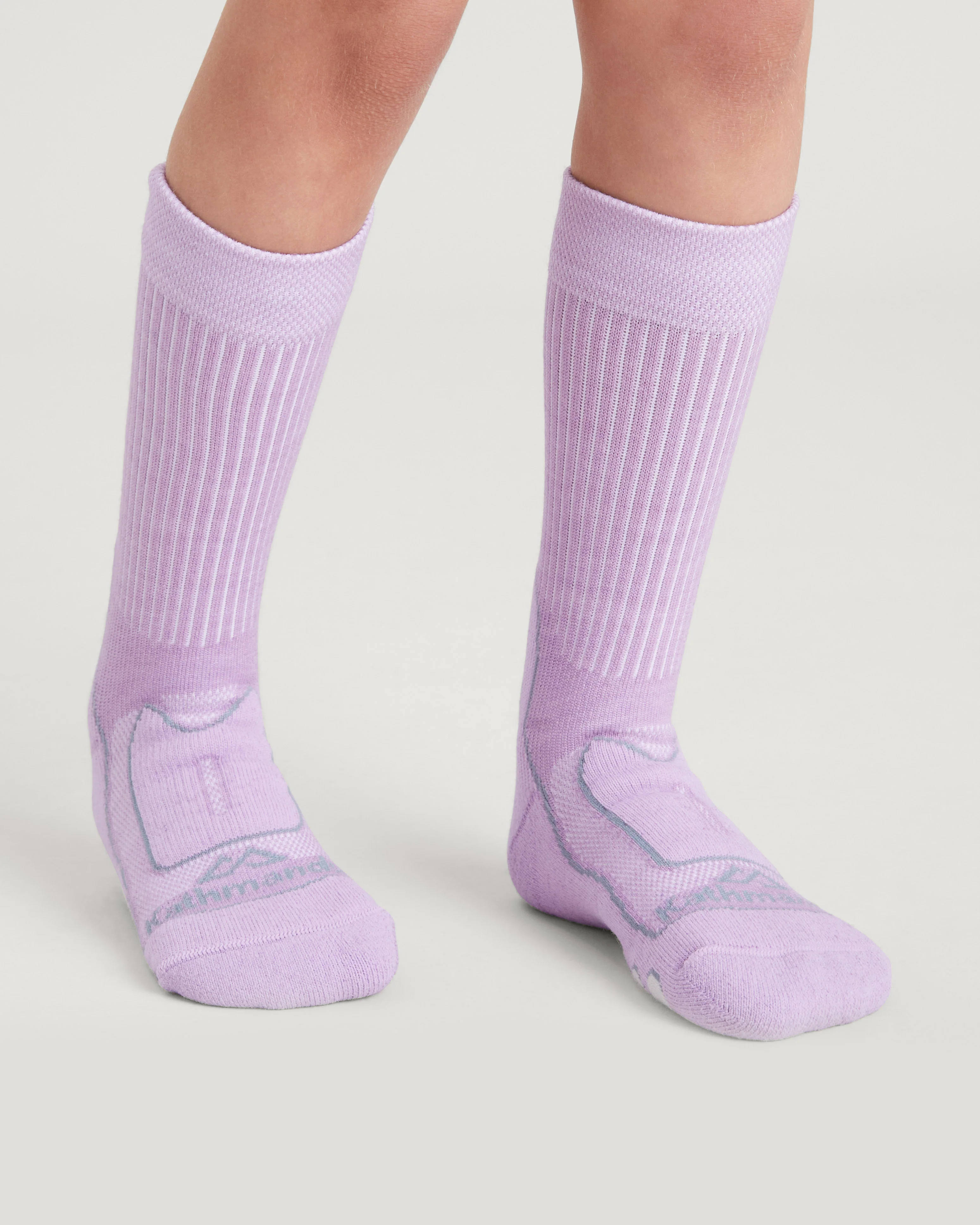 Kids' NuYarn Ergonomic Hiking Socks - Lupin Field - Image 2