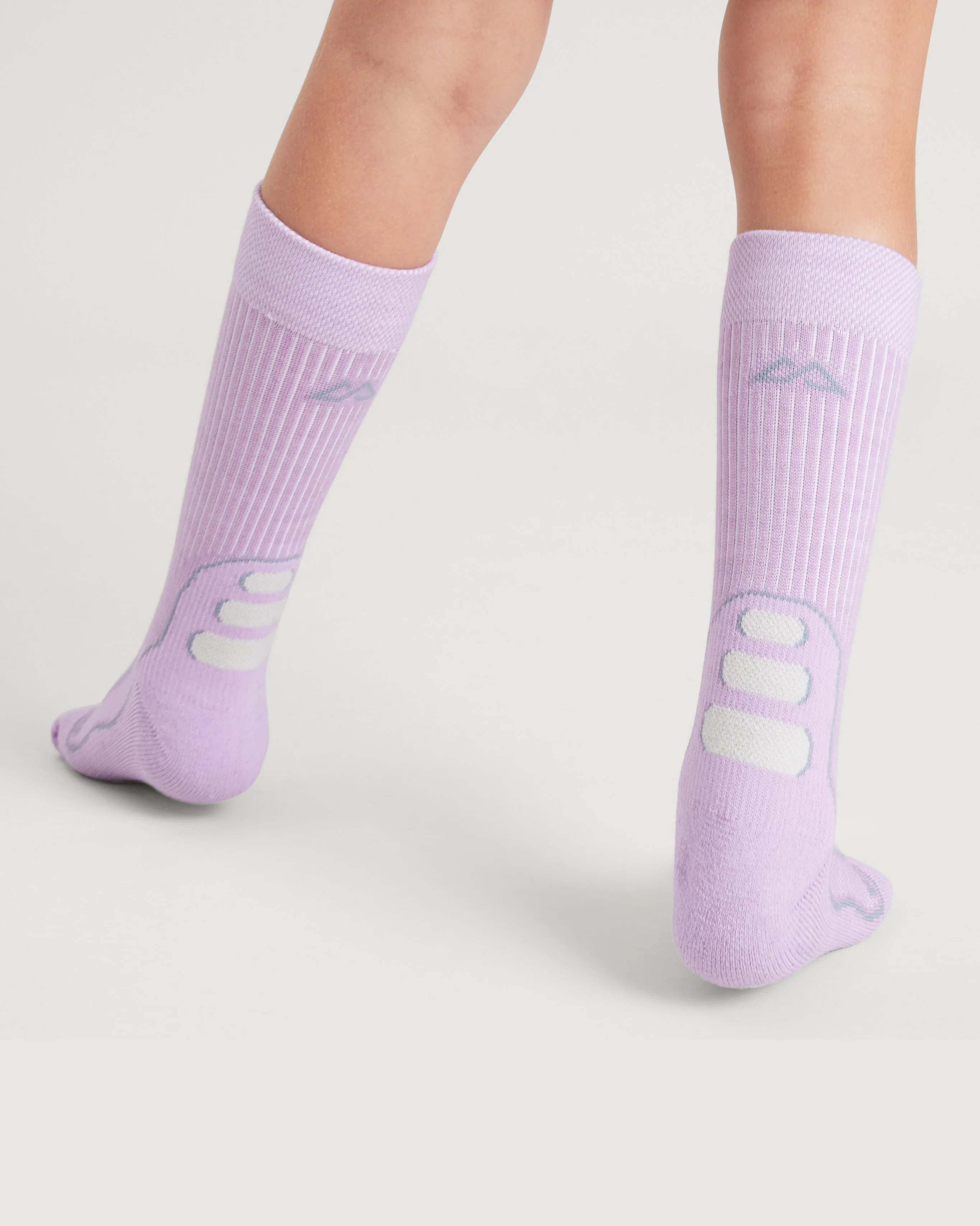 Kids' NuYarn Ergonomic Hiking Socks - Lupin Field - Image 4