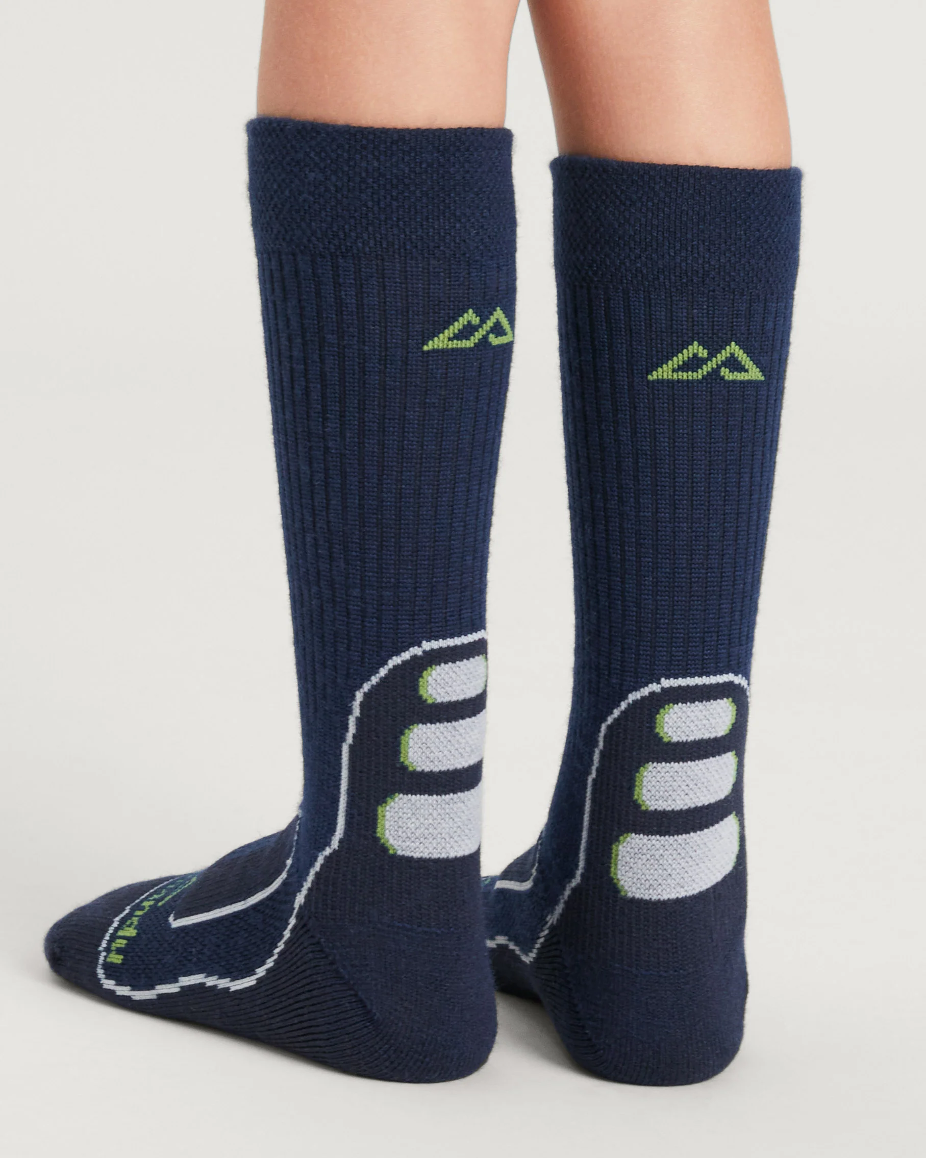 Kids' NuYarn Ergonomic Hiking Socks - Midnight Navy - Image 3