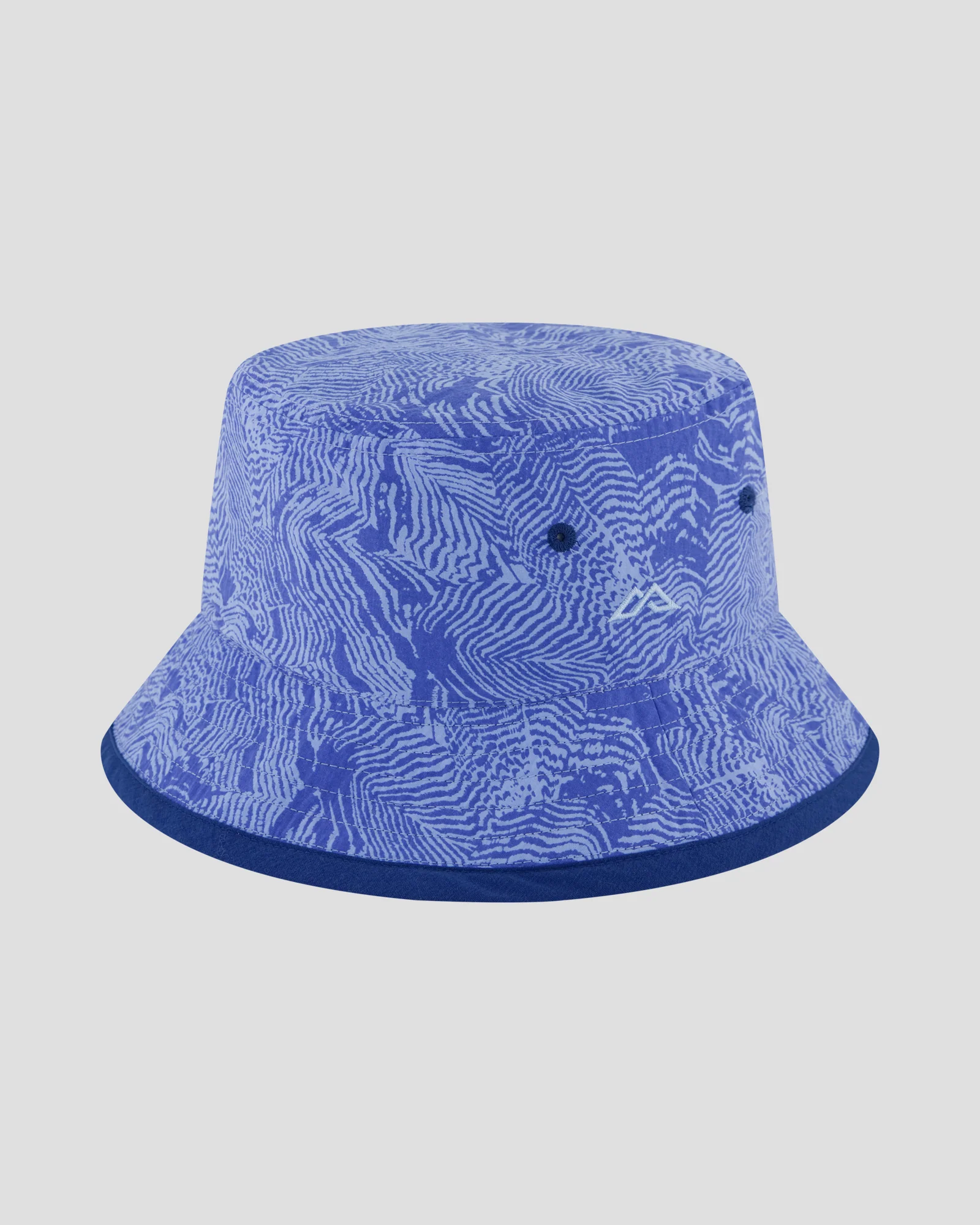 Kids’ Reversible Bucket Hat - Bright Navy/Peri Nature Lines Print - Image 4