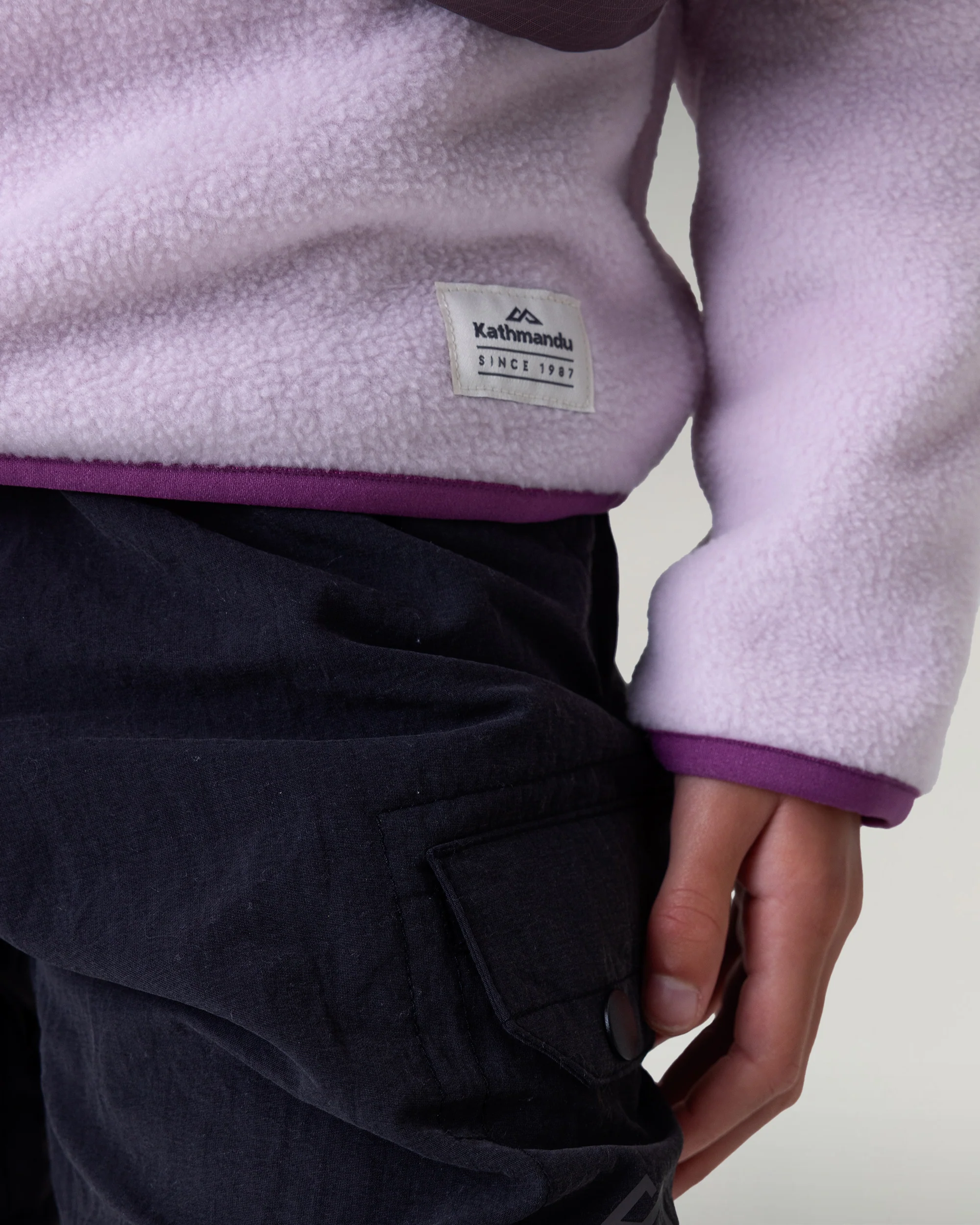 Kids Trailhead Fleece 1/4 Zip Pullover - Stardust - Image 5