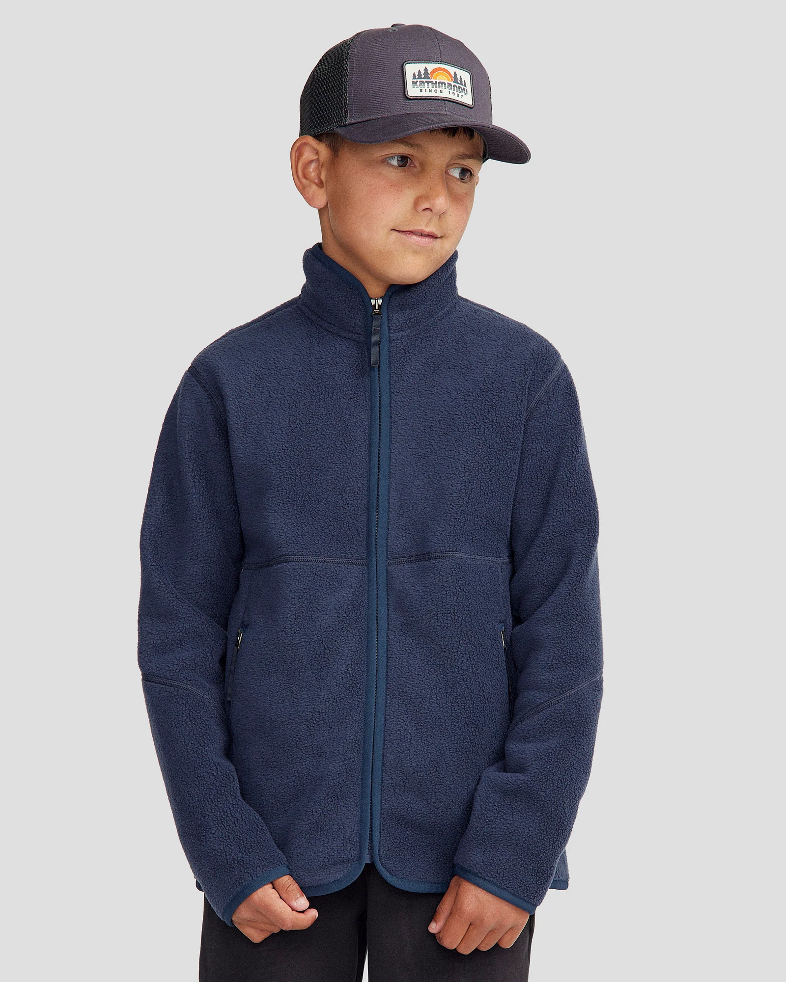 Kids Trailhead Fleece Jacket - Pure Navy - Image 2
