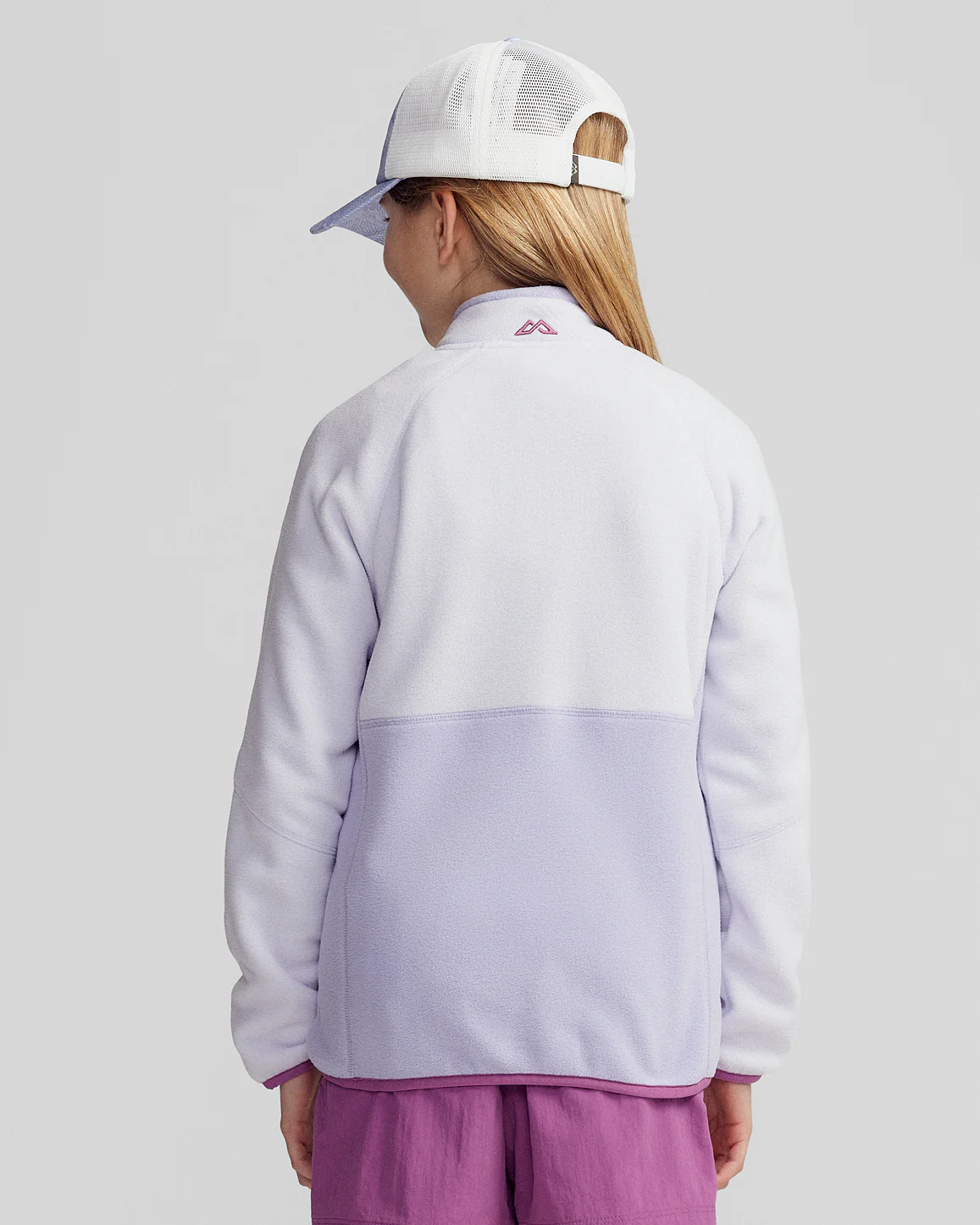 Kids’ Trailhead Fleece Lightweight Pullover - Bright Lilac - Image 4