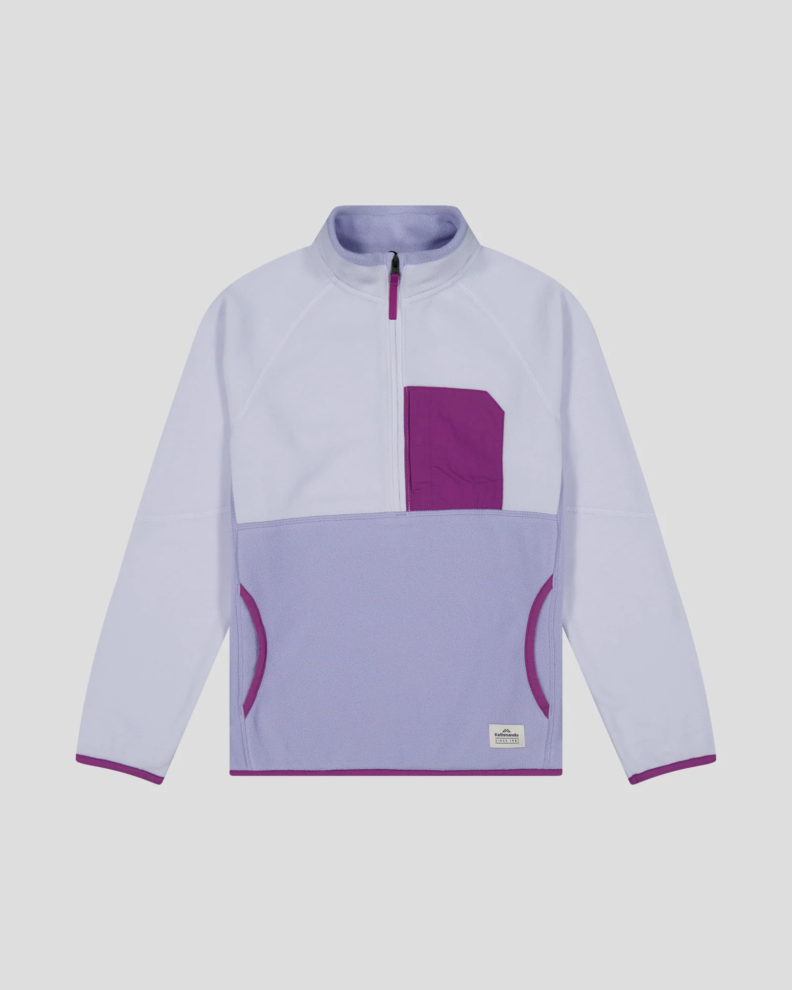 Kids’ Trailhead Fleece Lightweight Pullover - Bright Lilac - Image 5
