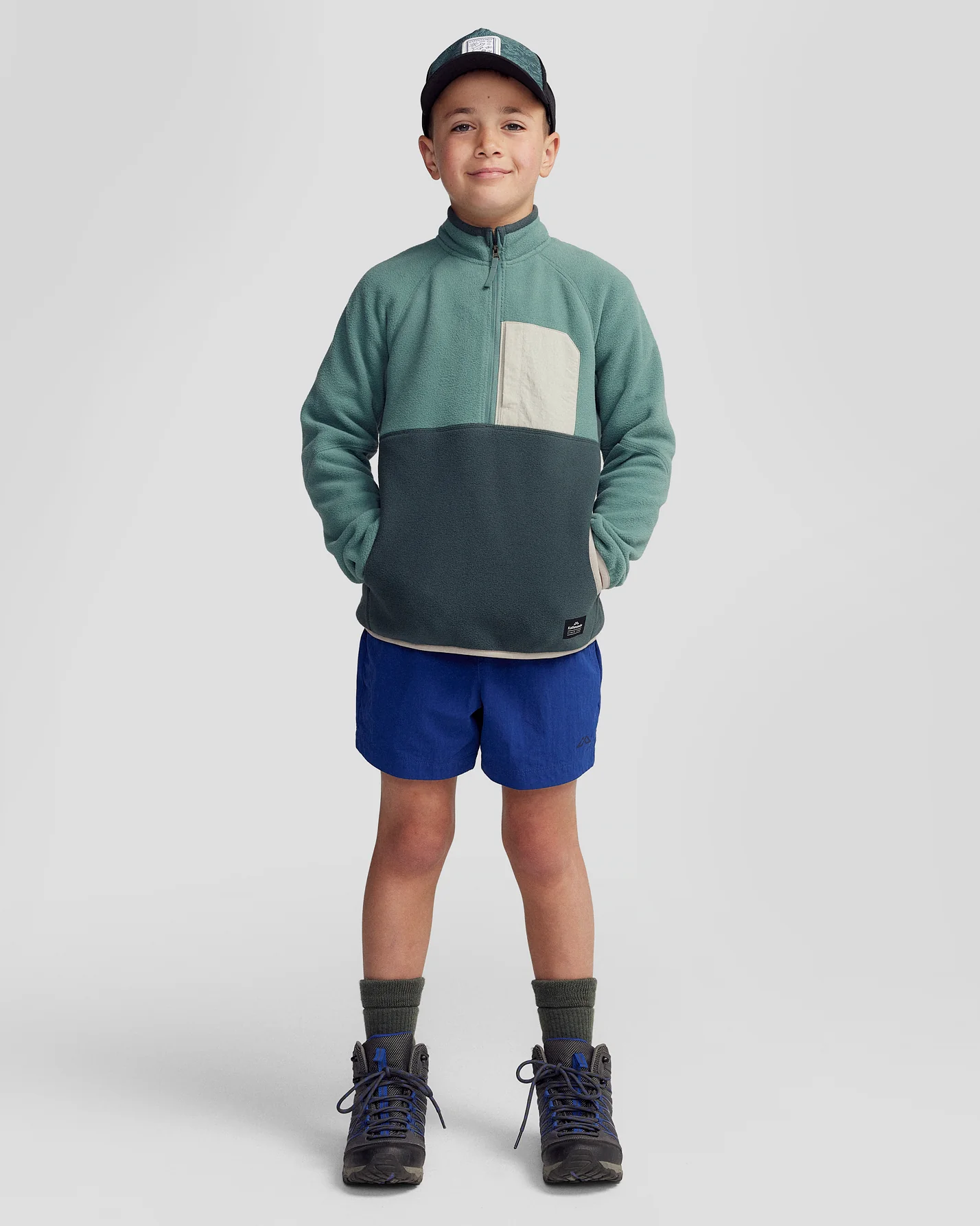 Kids’ Trailhead Fleece Lightweight Pullover - Light Forest - Image 2