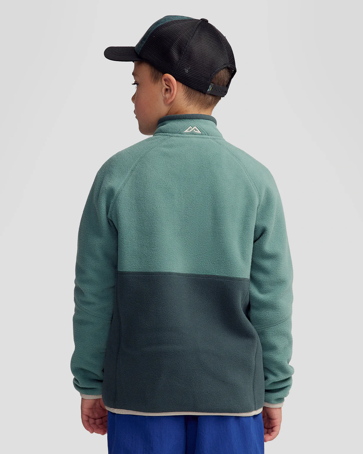 Kids’ Trailhead Fleece Lightweight Pullover - Light Forest - Image 4