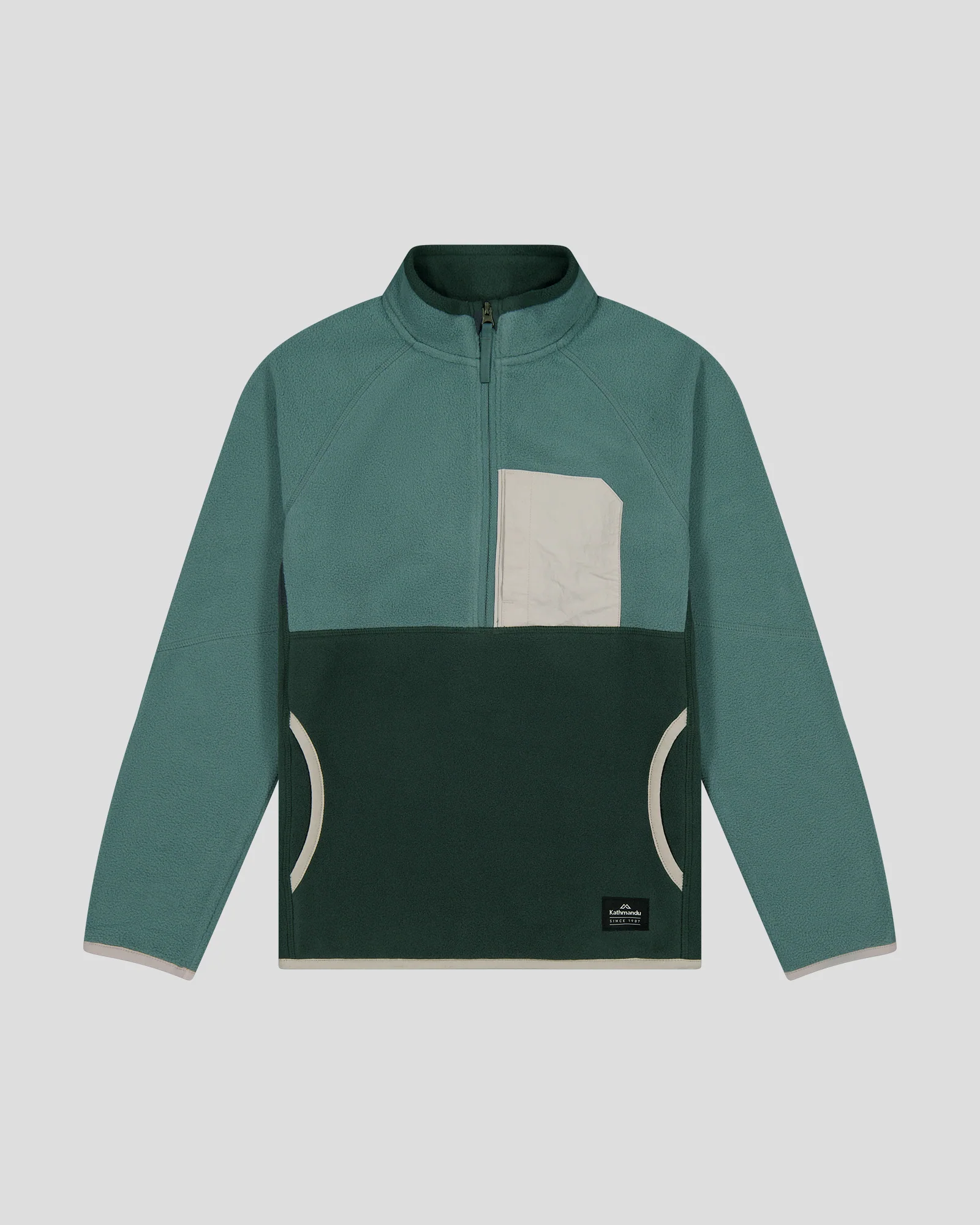 Kids’ Trailhead Fleece Lightweight Pullover - Light Forest - Image 5